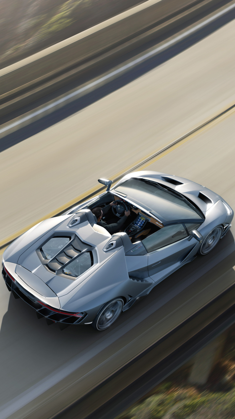 Download mobile wallpaper Lamborghini, Car, Supercar, Vehicle, Lamborghini Centenario, Vehicles, Silver Car for free.