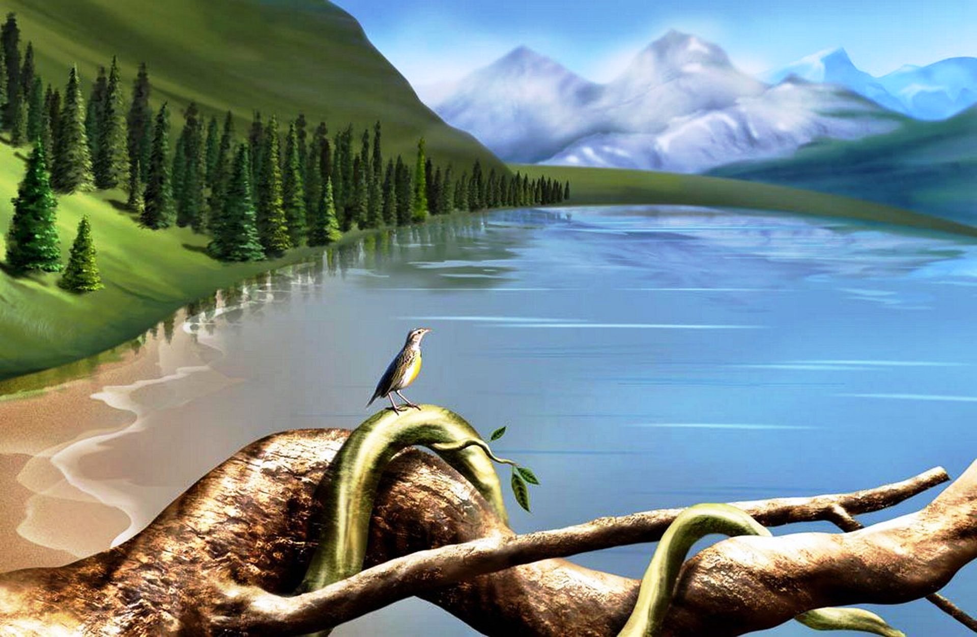 Free download wallpaper Landscape, Artistic on your PC desktop