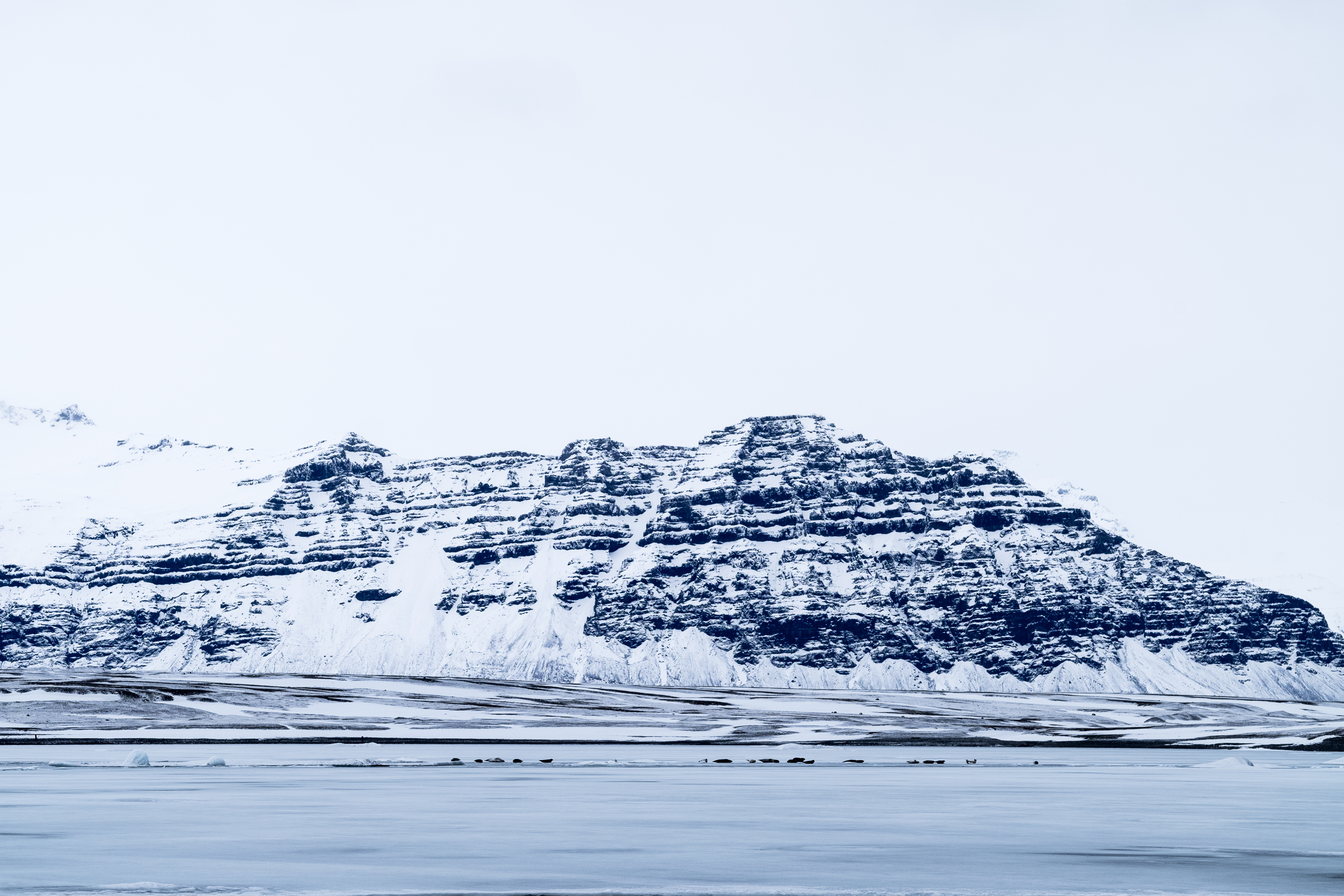 Скачать картинку Ледник, Снег, Туман, Природа, Исландия в телефон бесплатно.