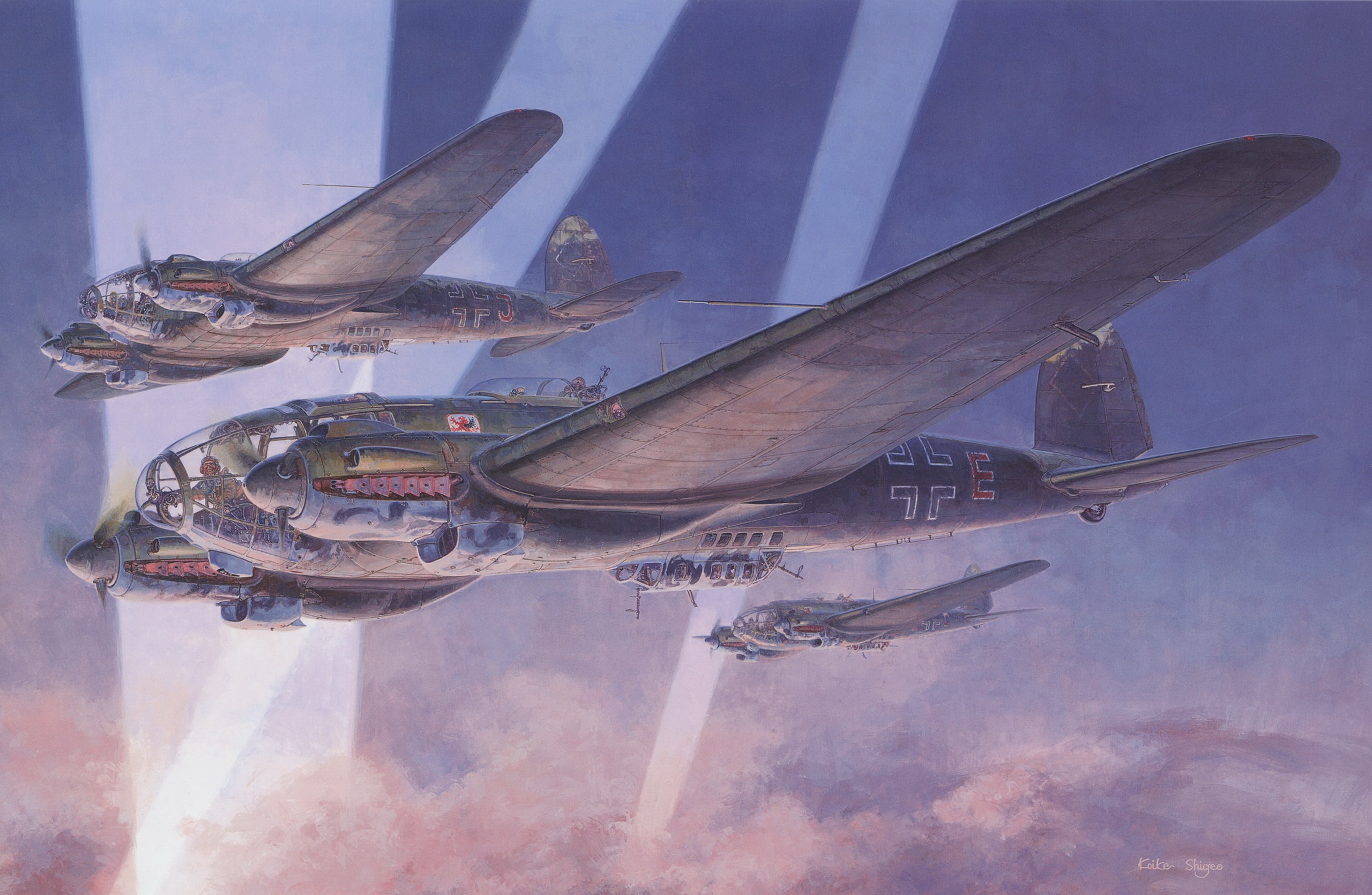 495740壁紙のダウンロード軍隊, ハインケル he 111, 爆撃機, ドイツ空軍-スクリーンセーバーと写真を無料で