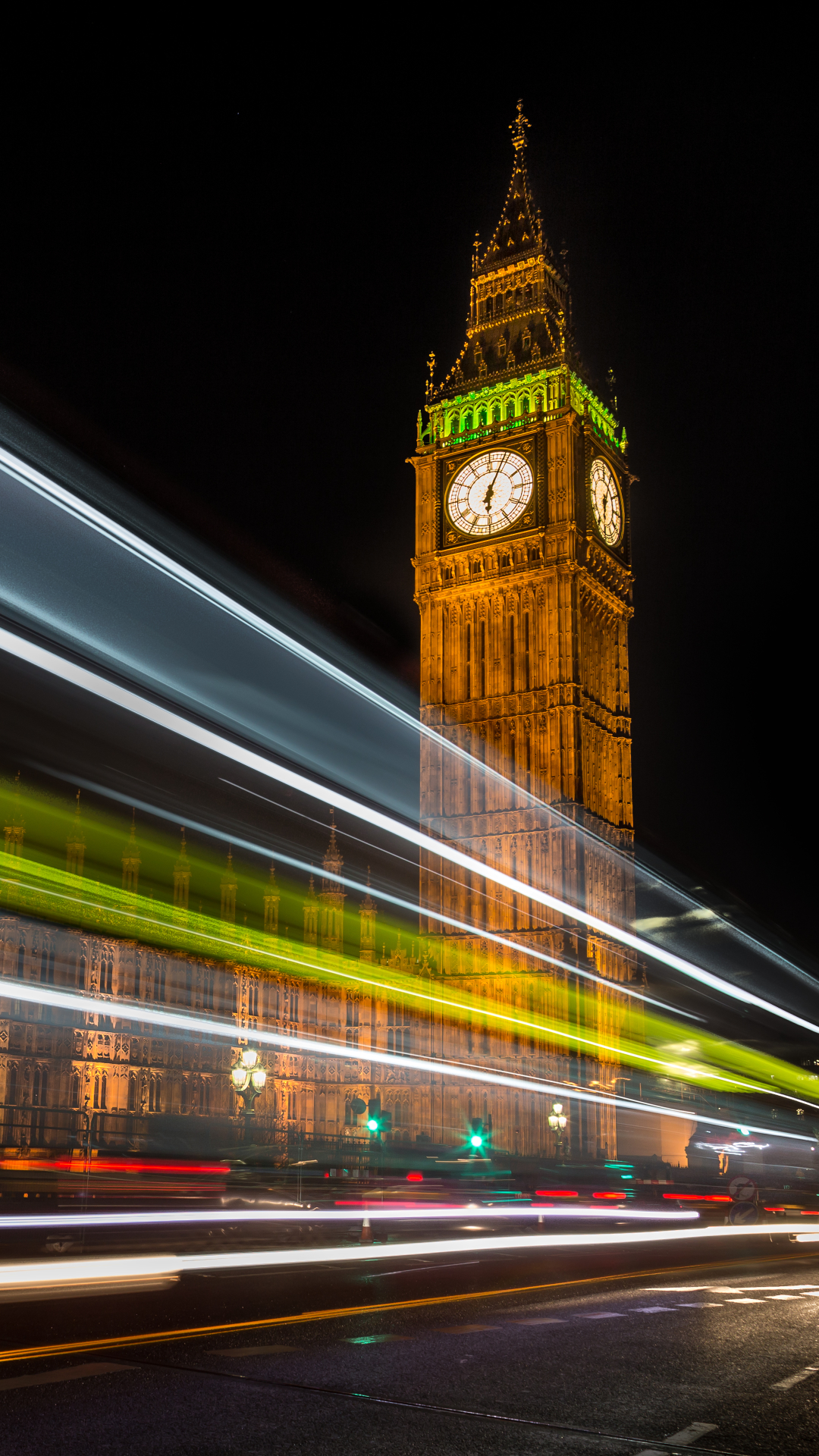 Download mobile wallpaper Night, Monuments, London, Big Ben, Tower, United Kingdom, Man Made, Time Lapse for free.