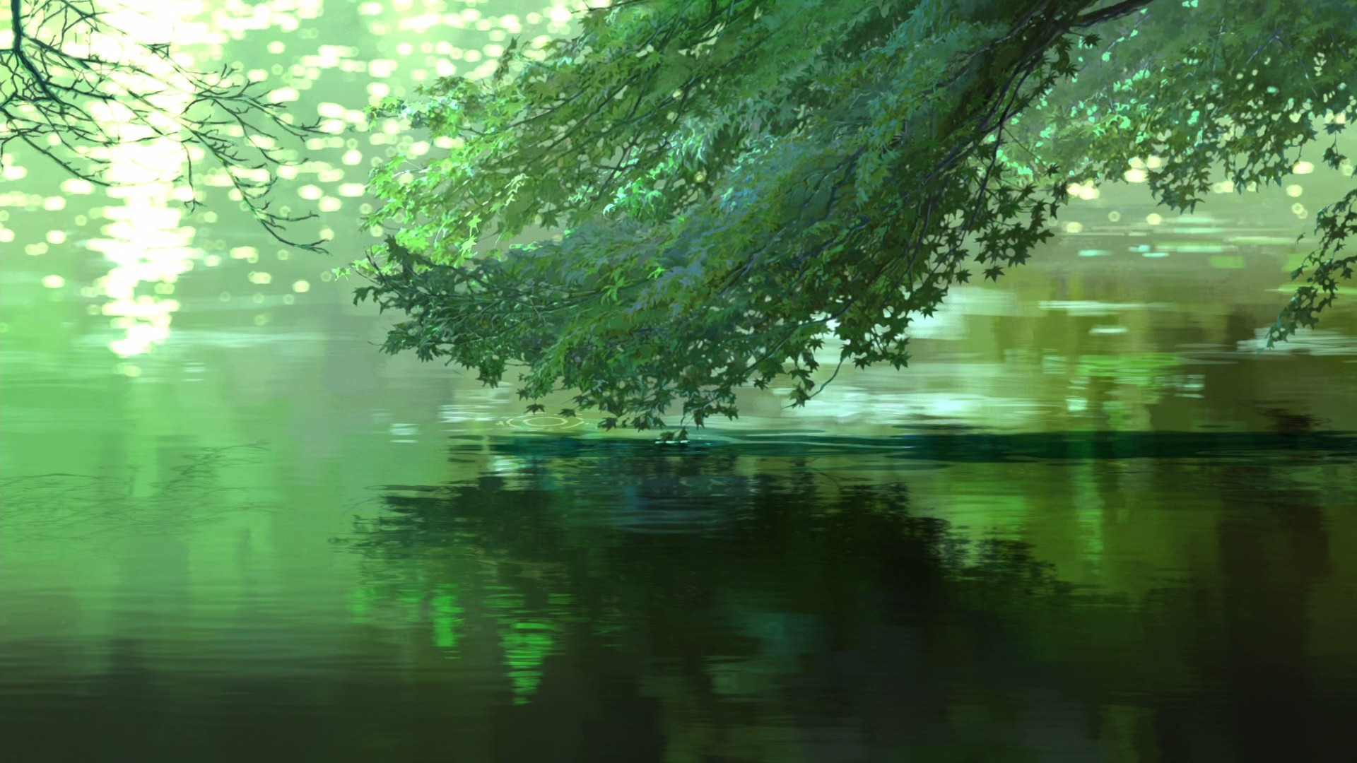 Laden Sie das Teich, Animes, The Garden Of Words-Bild kostenlos auf Ihren PC-Desktop herunter