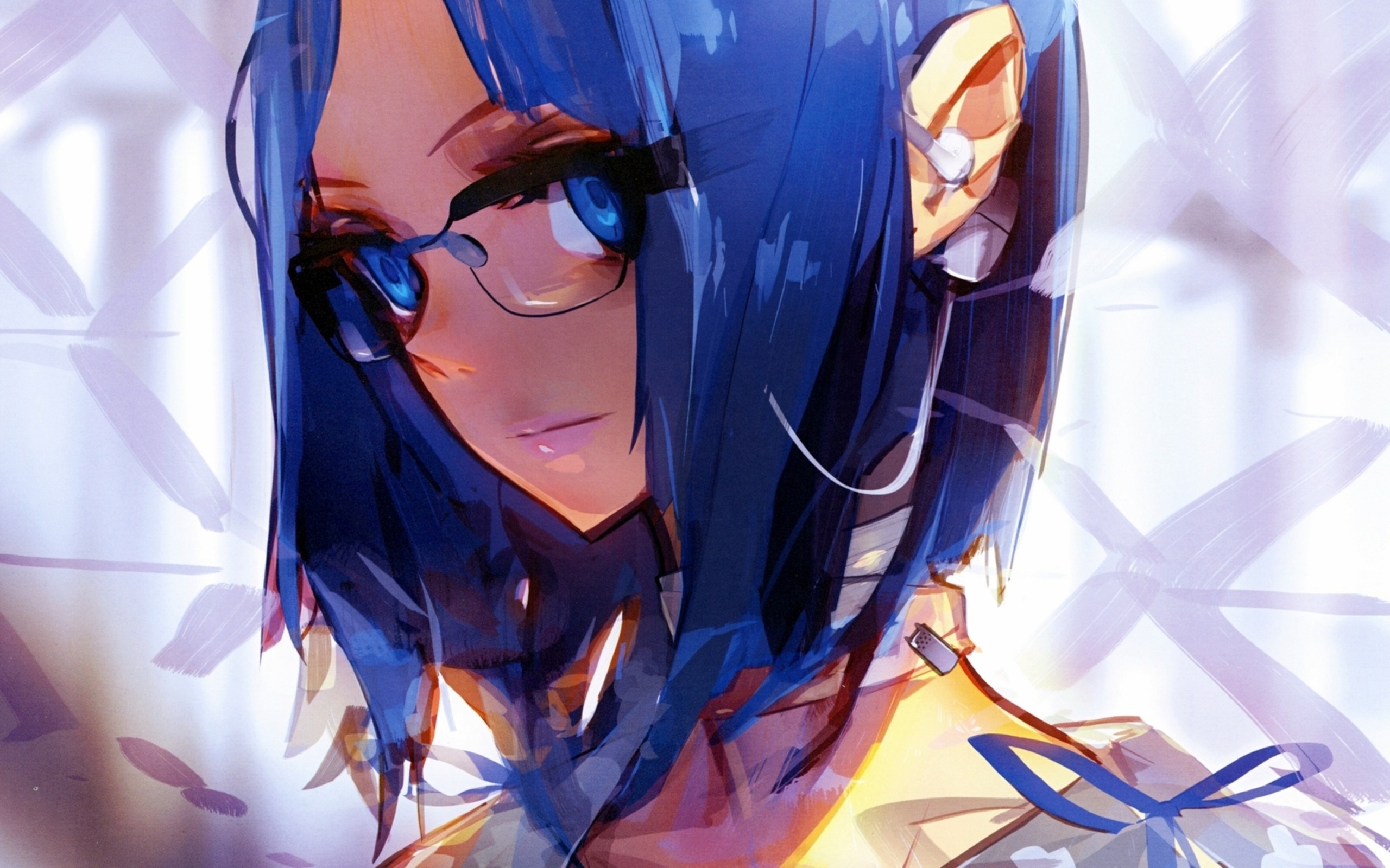 Free download wallpaper Anime, Original, Blue Hair on your PC desktop