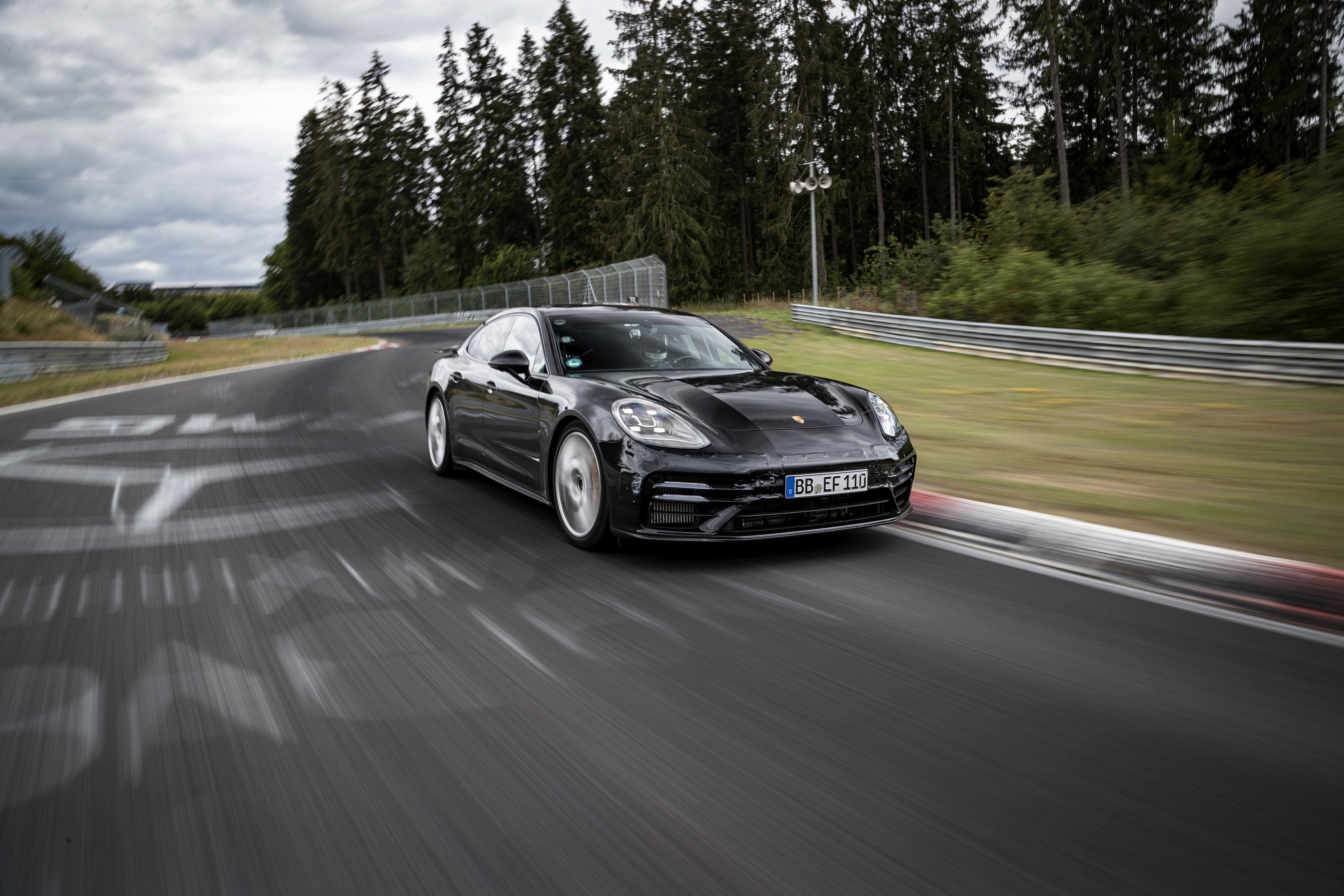 Download mobile wallpaper Porsche, Car, Porsche Panamera, Vehicles, Black Car for free.