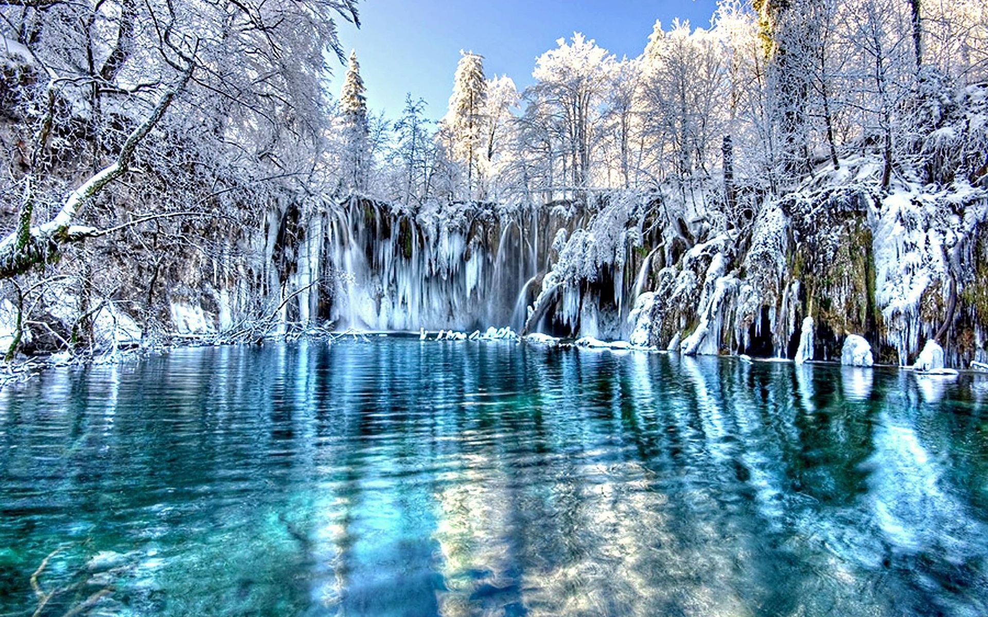 cold, earth, winter, forest, hdr, ice, lake, snow