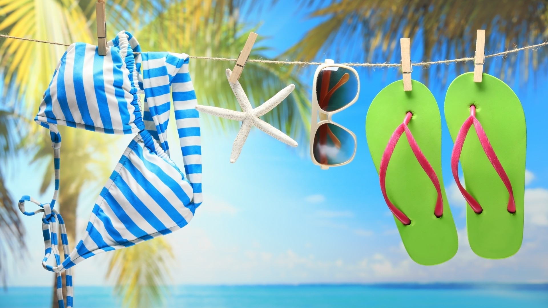 Download mobile wallpaper Summer, Still Life, Starfish, Photography, Sunglasses, Bikini for free.
