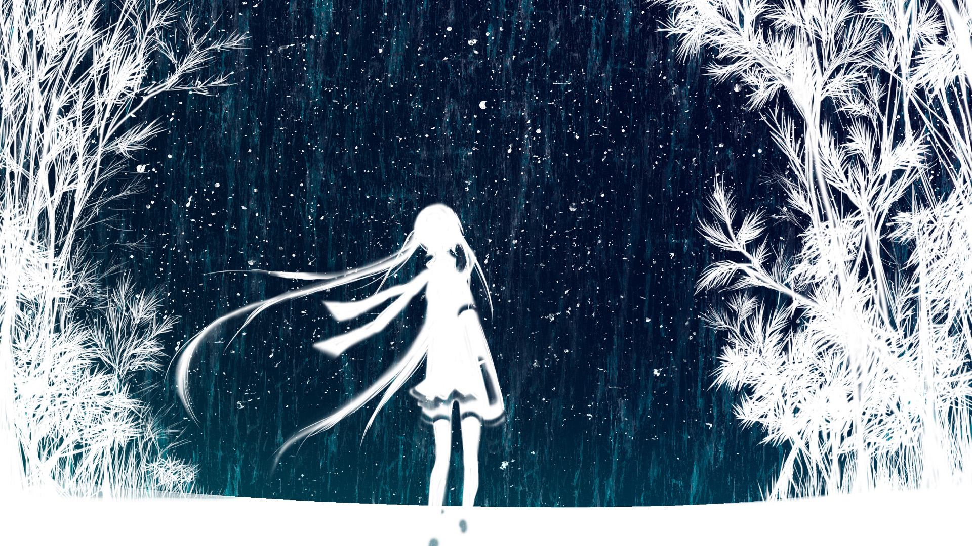 Free download wallpaper Anime, Winter, Snow, Vocaloid, Hatsune Miku, Long Hair on your PC desktop