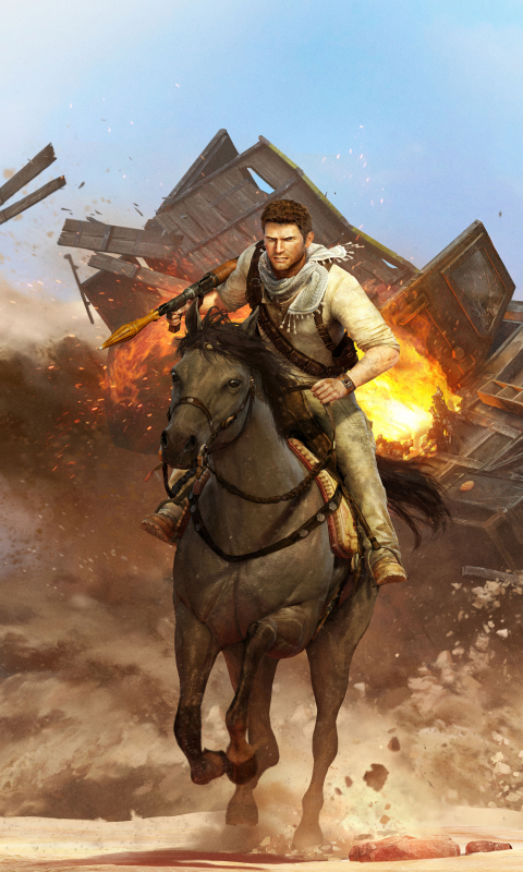 Baixar papel de parede para celular de Cavalo, Batalha, Videogame, Uncharted Fora Do Mapa, Uncharted 3: Drake's Deception gratuito.