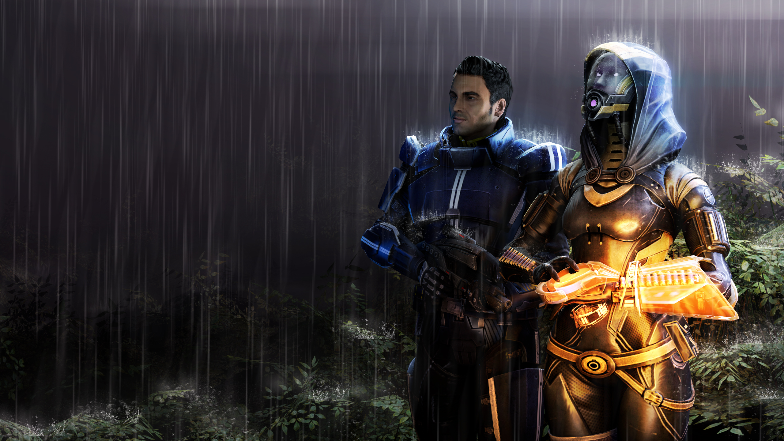 Download mobile wallpaper Kaidan Alenko, Mass Effect, Tali'zorah, Video Game for free.