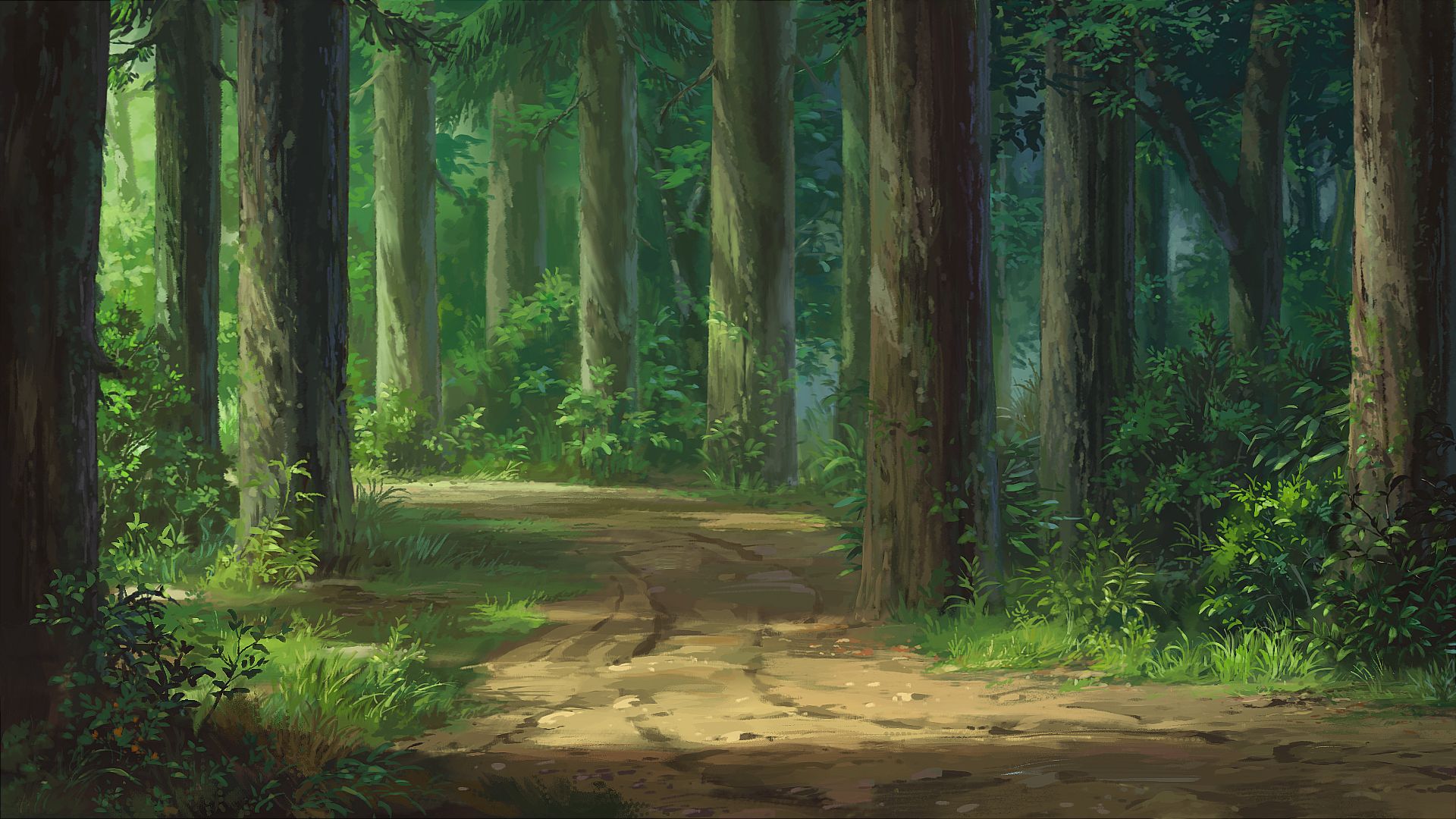 Download mobile wallpaper Anime, Forest, Path for free.