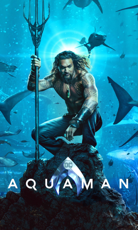 Download mobile wallpaper Shark, Movie, Aquaman, Jason Momoa for free.