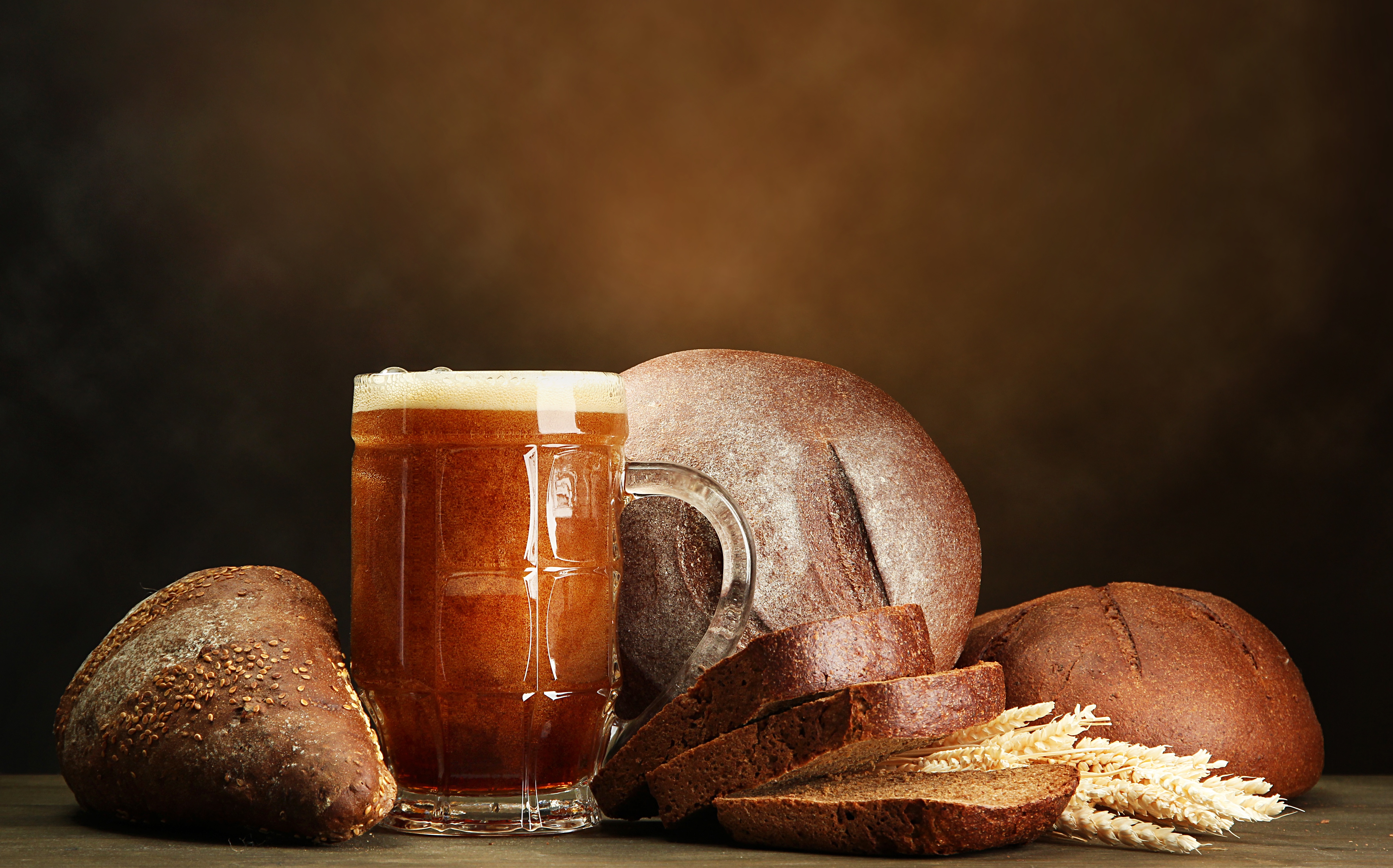 Download mobile wallpaper Food, Beer, Glass, Drink, Bread, Alcohol for free.