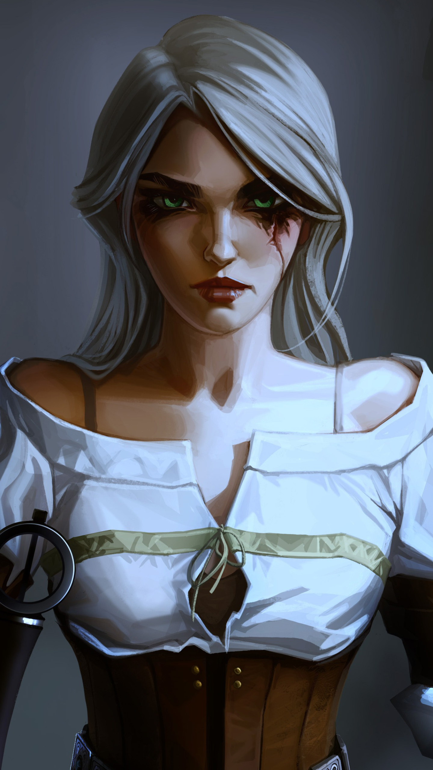 Free download wallpaper Green Eyes, Video Game, White Hair, The Witcher, The Witcher 3: Wild Hunt, Ciri (The Witcher) on your PC desktop