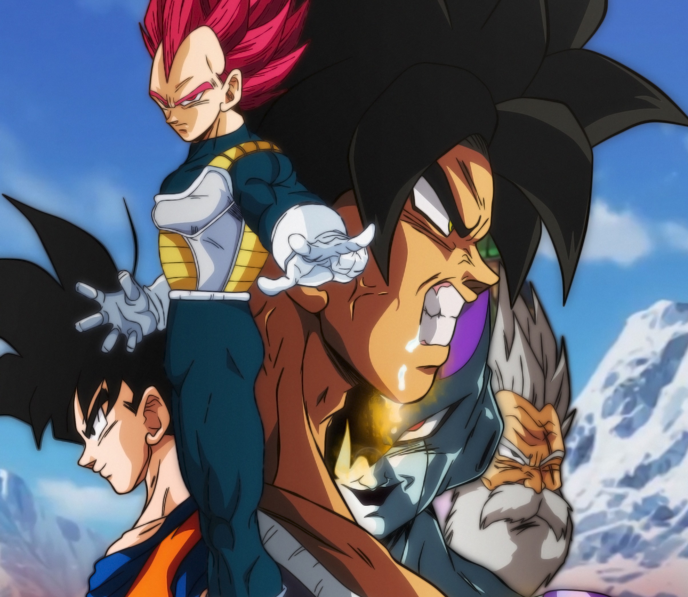 Download mobile wallpaper Anime, Goku, Vegeta (Dragon Ball), Broly (Dragon Ball), Super Saiyan God, Dragon Ball Super: Broly for free.