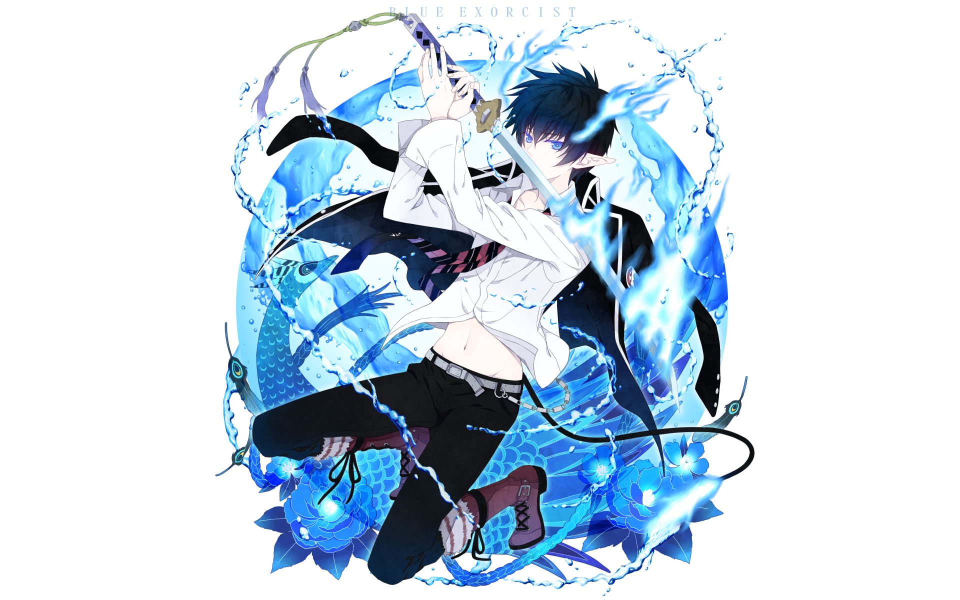 Descarga gratuita de fondo de pantalla para móvil de Animado, El Exorcista Azul, Rin Okumura.