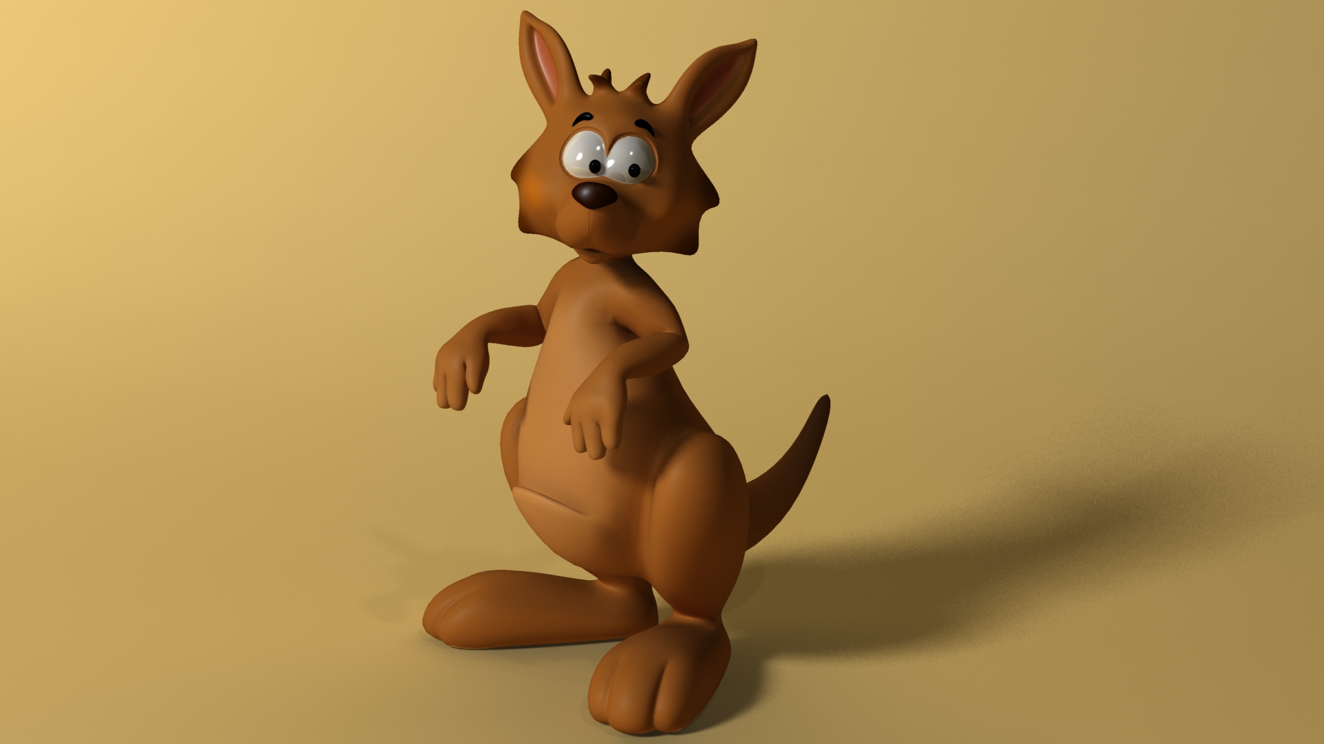 Download mobile wallpaper Kangaroo, 3D, Animal, Cgi for free.