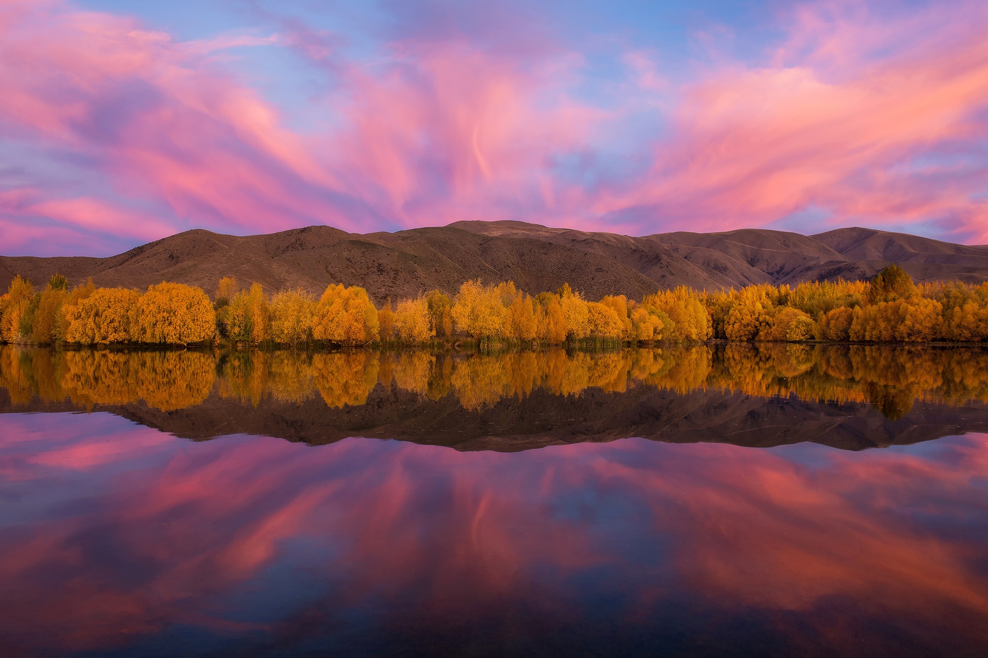 Laden Sie das Natur, Herbst, See, Wald, Gebirge, Wolke, Erde/natur, Spiegelung-Bild kostenlos auf Ihren PC-Desktop herunter