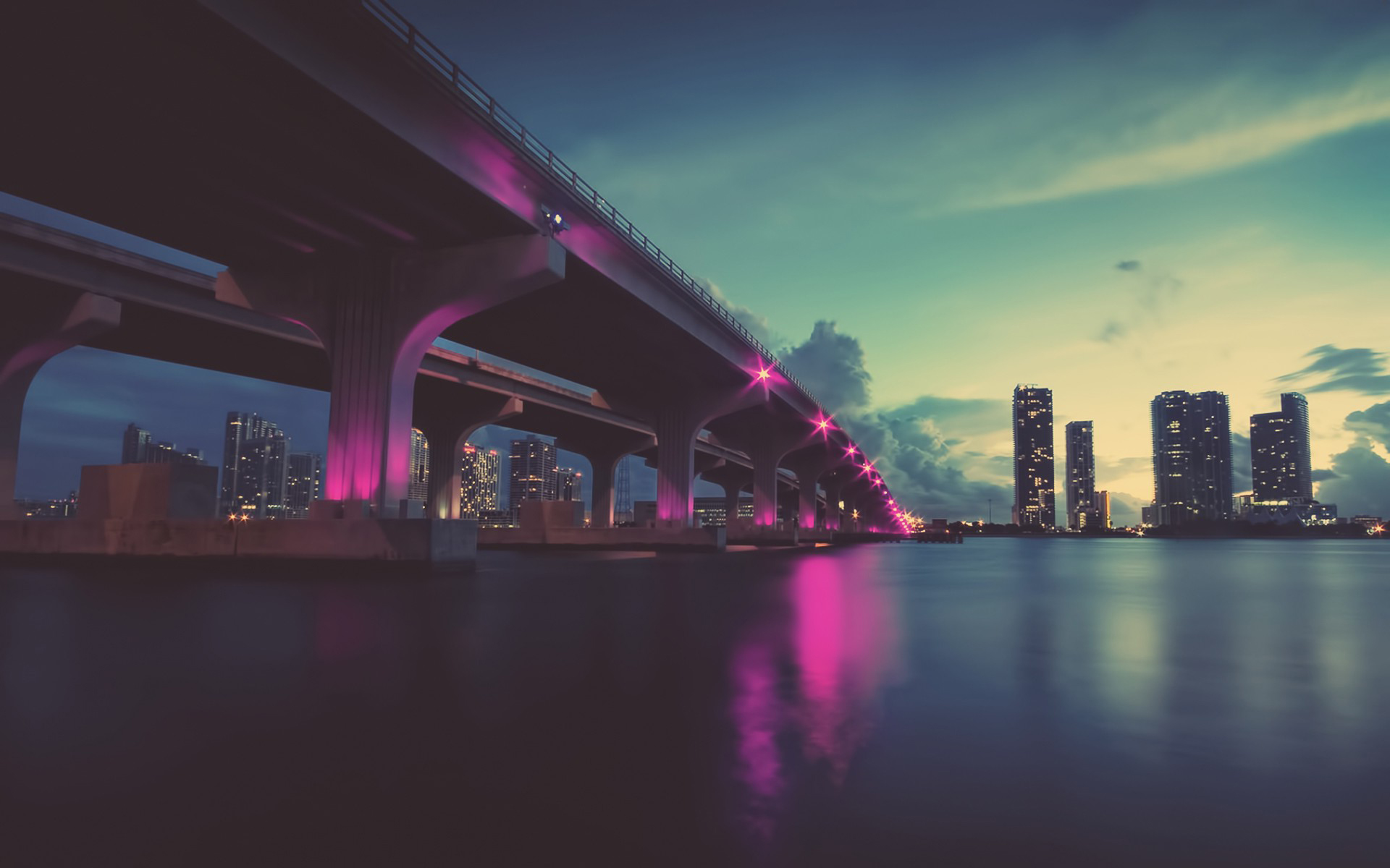 Скачать обои бесплатно Мосты, Мост, Майами, Флорида, Сделано Человеком картинка на рабочий стол ПК