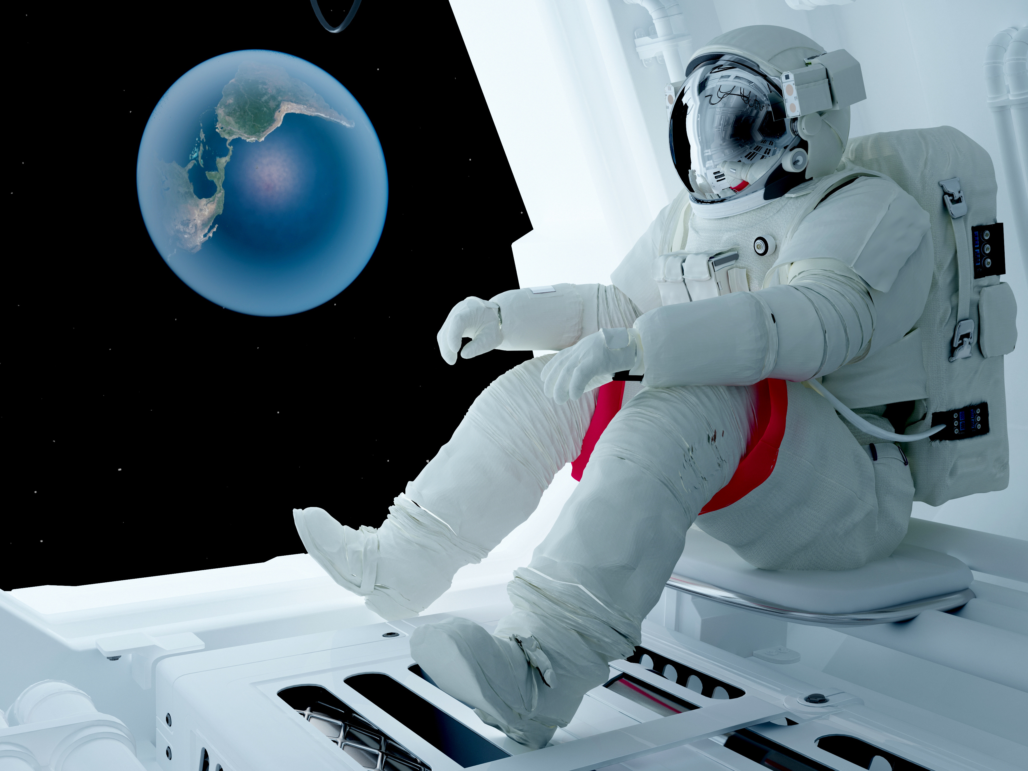 Скачать картинку Космос, Земля, Астронавт, Научная Фантастика в телефон бесплатно.