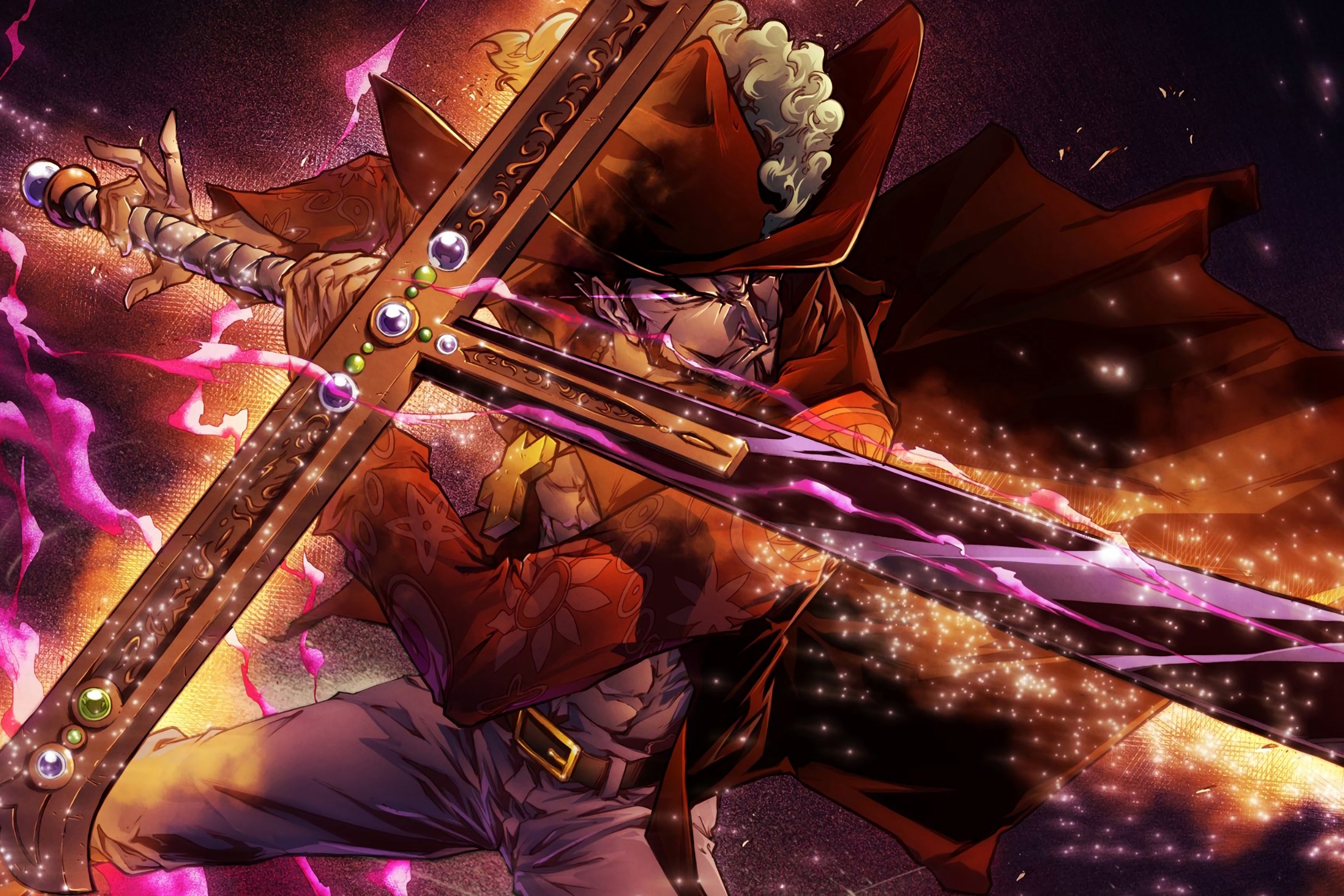 Handy-Wallpaper Animes, One Piece, Dracule Mihawk kostenlos herunterladen.