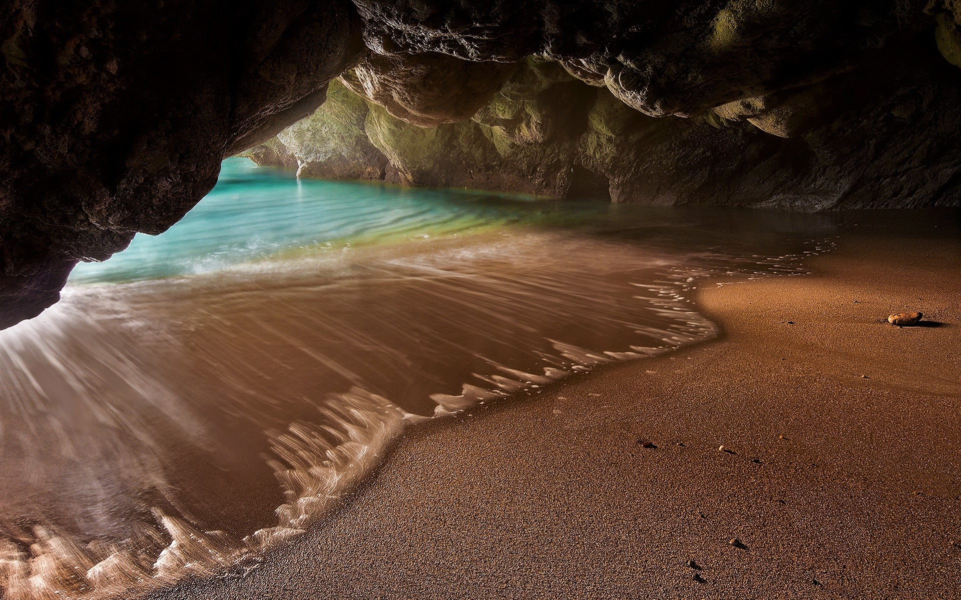 Download mobile wallpaper Sea, Beach, Caves, Ocean, Earth, Stone, Cave for free.