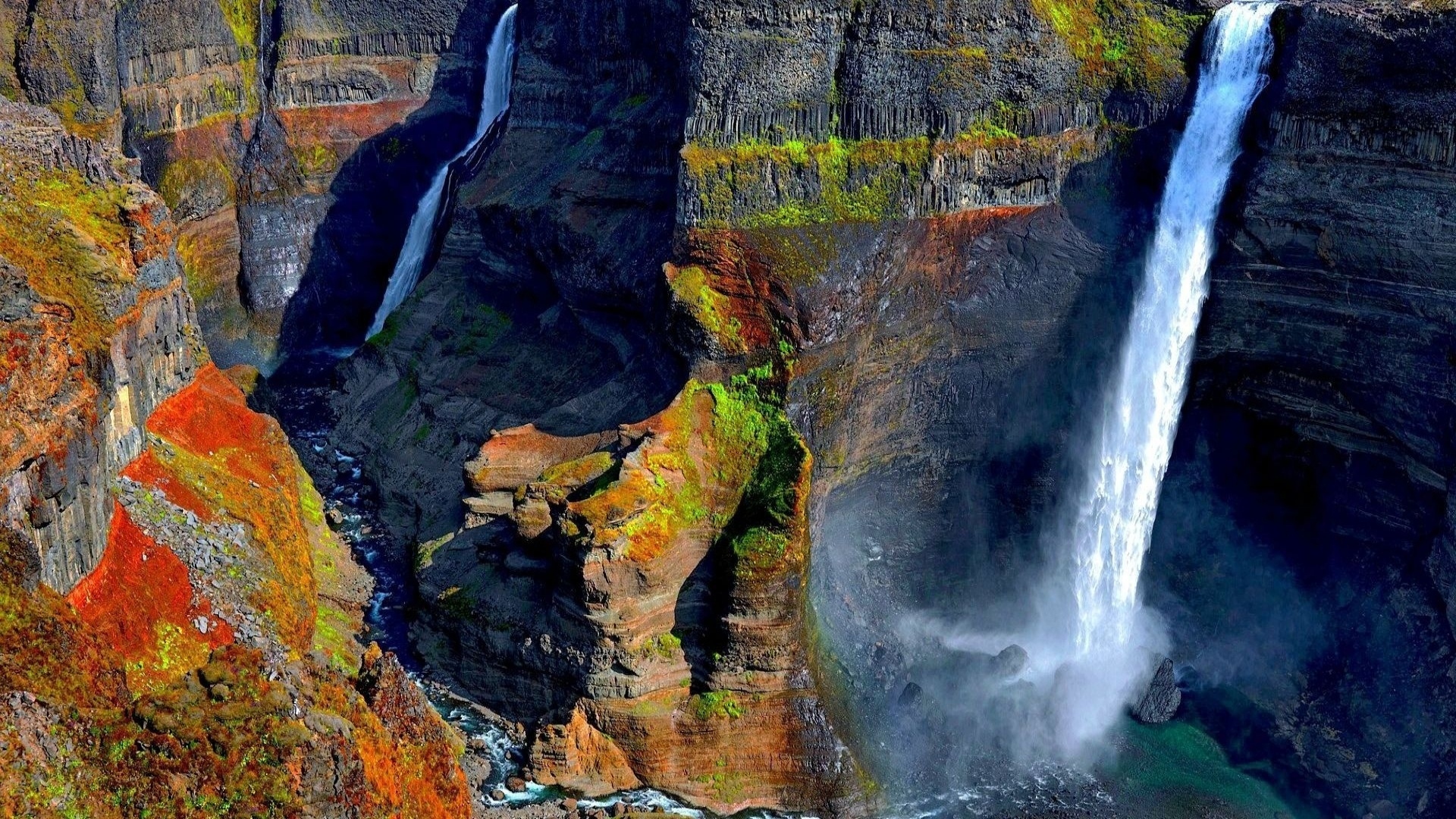 Laden Sie das Natur, Wasser, Schlucht, Wasserfälle, Wasserfall, Farben, Erde/natur-Bild kostenlos auf Ihren PC-Desktop herunter