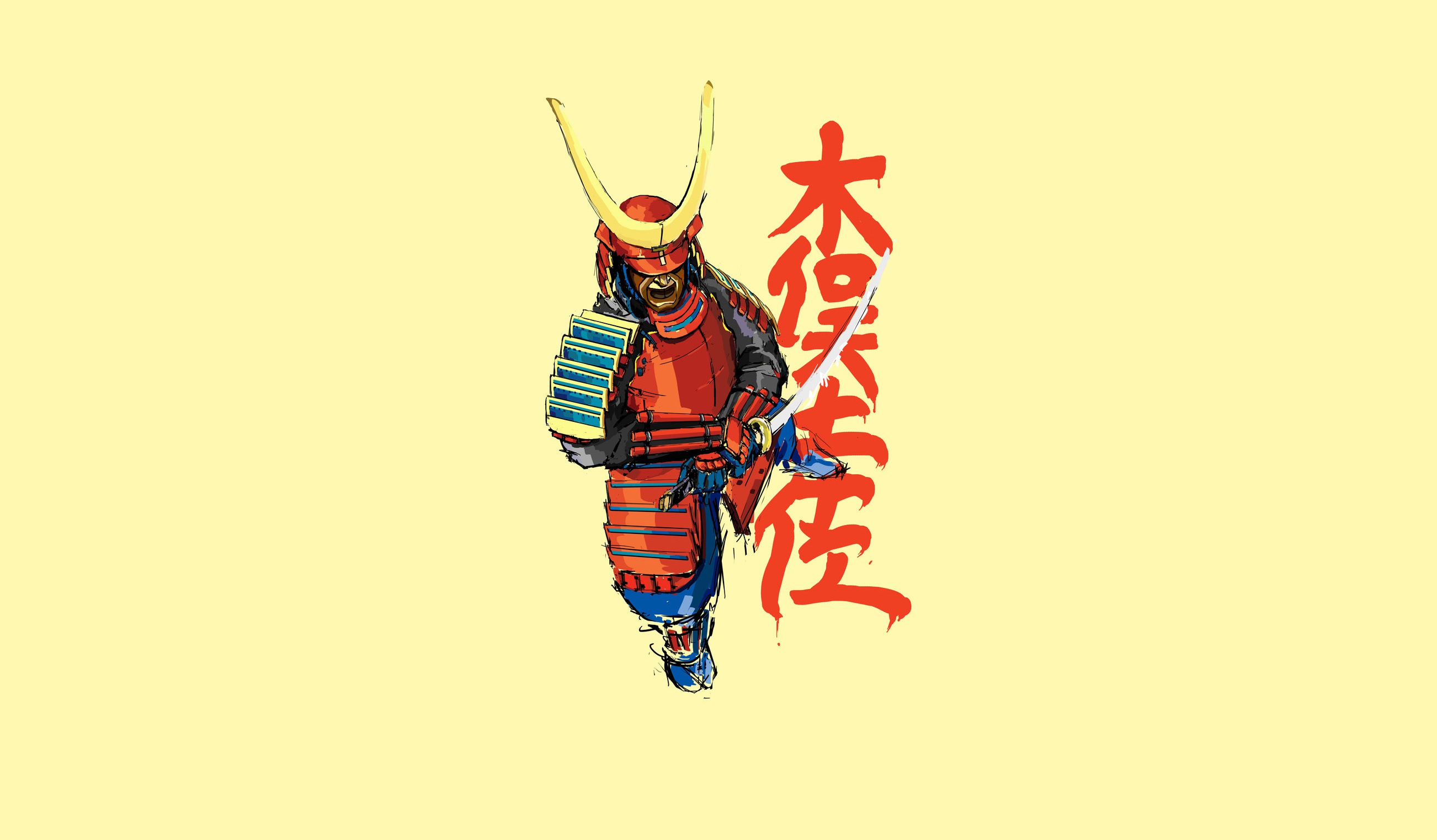 Free download wallpaper Fantasy, Warrior, Samurai, Armor, Sword, Katana on your PC desktop
