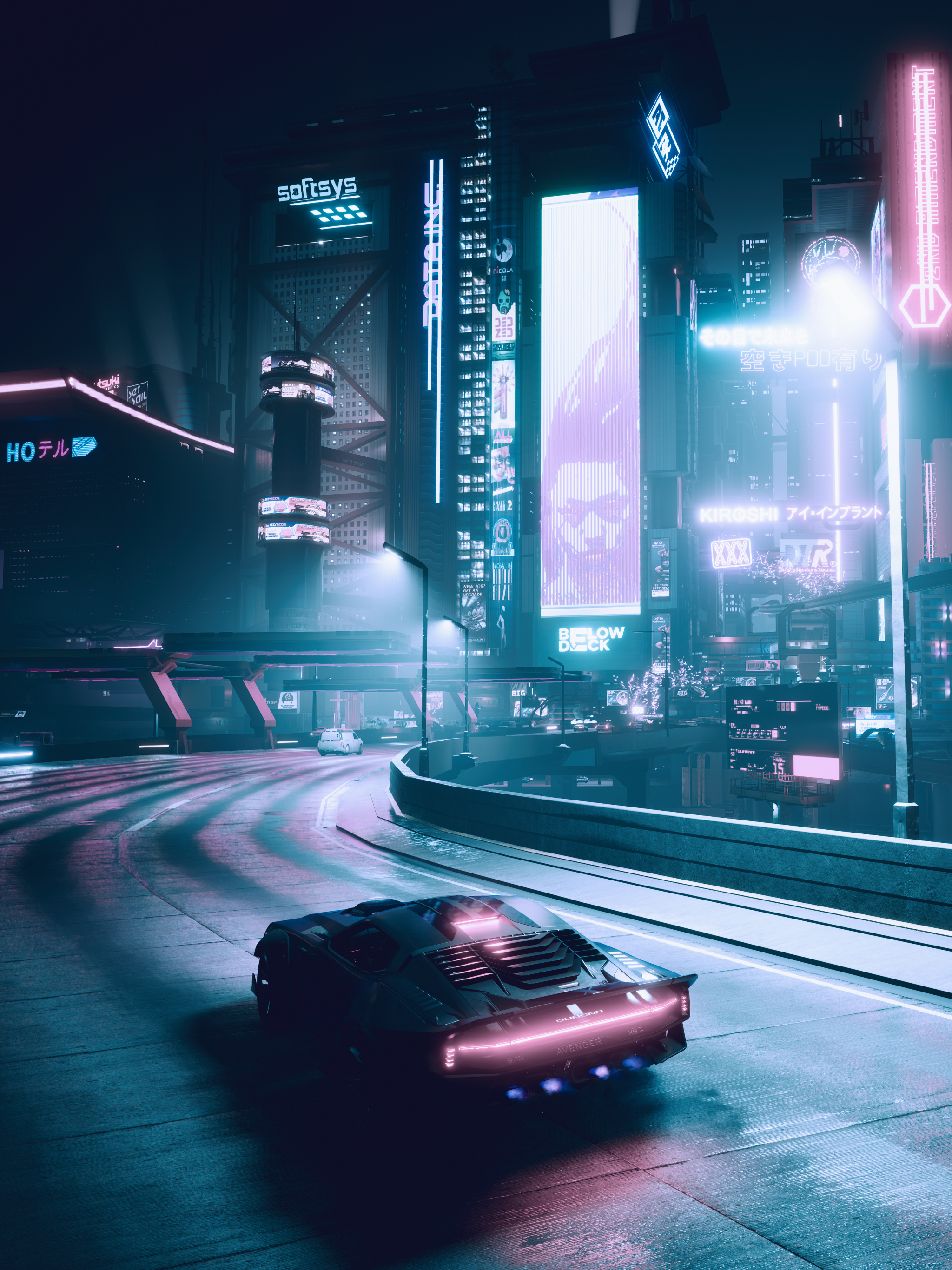 無料モバイル壁紙街, 車, サイバーパンク, テレビゲーム, 未来的な, サイバーパンク 2077をダウンロードします。