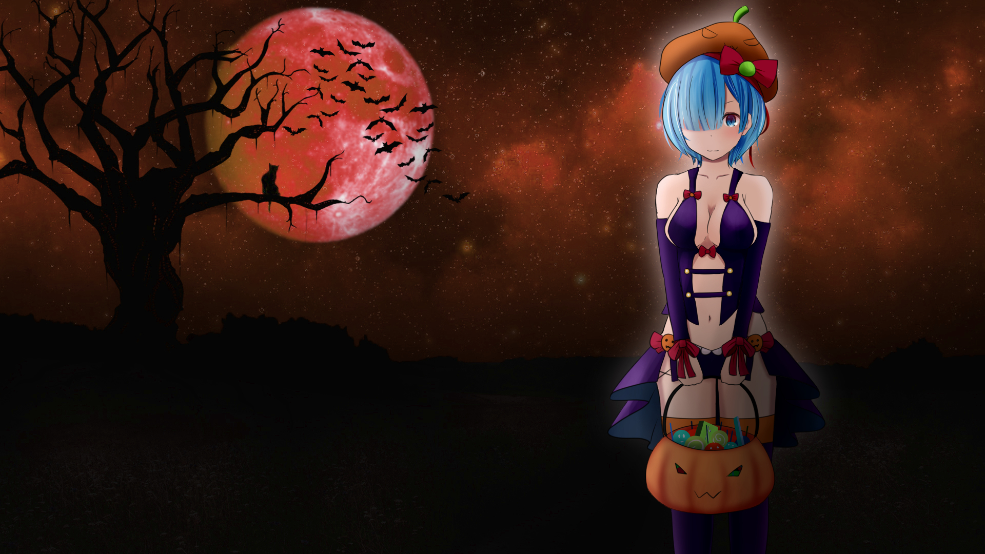 Free download wallpaper Anime, Halloween, Re:zero Starting Life In Another World, Rem (Re:zero) on your PC desktop