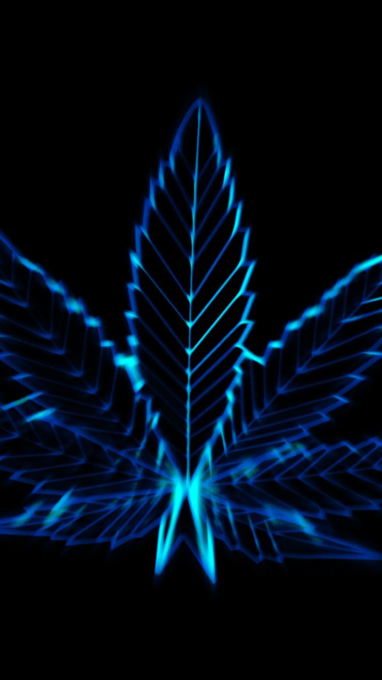 neon, marijuana, artistic, blue