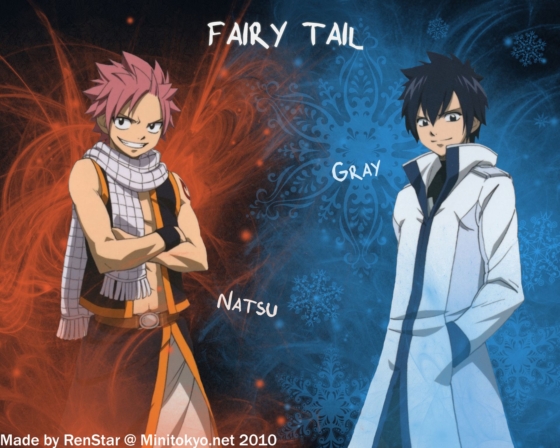 Free download wallpaper Anime, Fairy Tail, Natsu Dragneel, Gray Fullbuster on your PC desktop