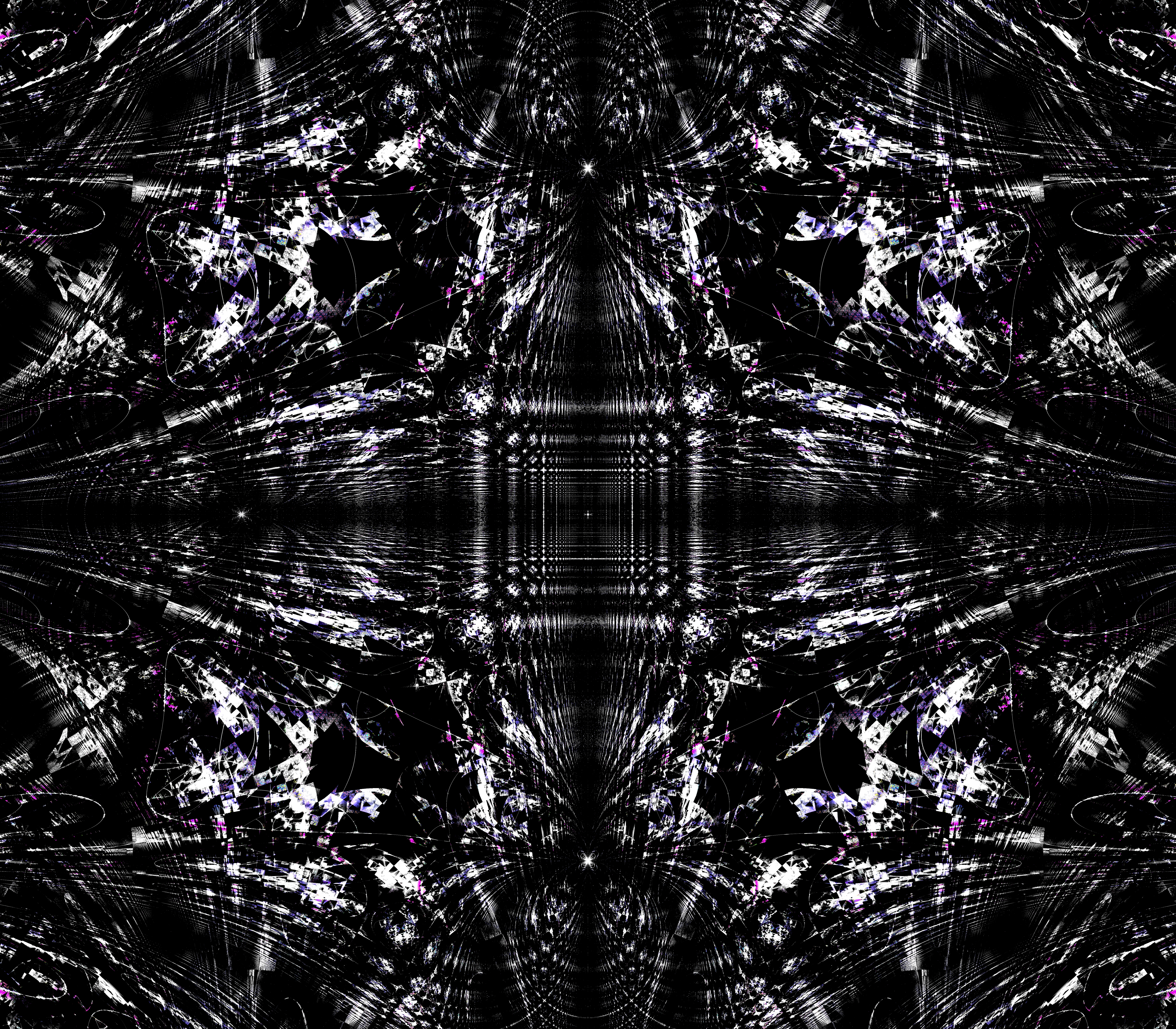 Download mobile wallpaper Fractal, Chb, Bw, Pattern, Abstract for free.