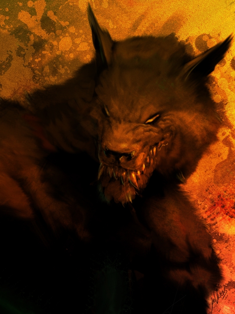 Download mobile wallpaper Fantasy, Dark, Werewolf for free.