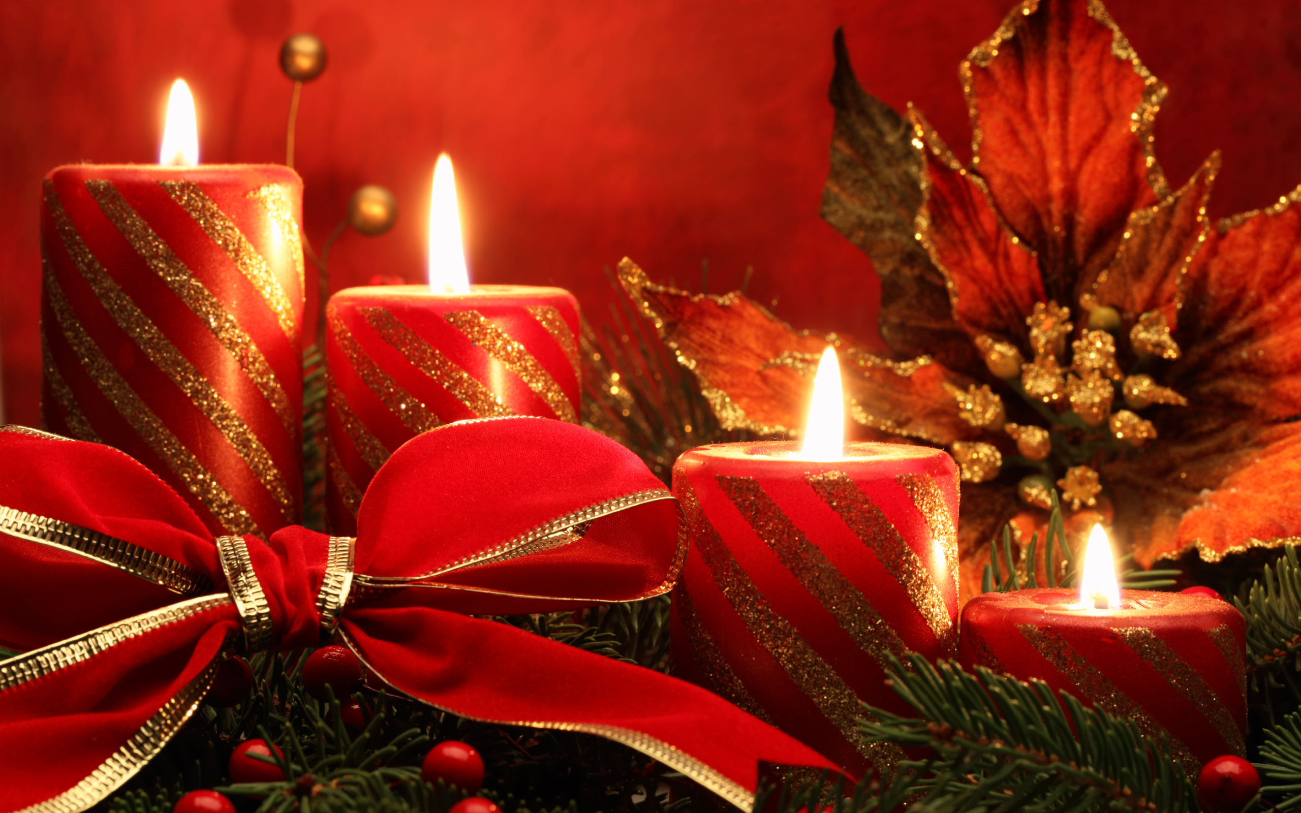212055 завантажити картинку свято, різдво, свічка, різдвяні прикраси, стрічка - шпалери і заставки безкоштовно