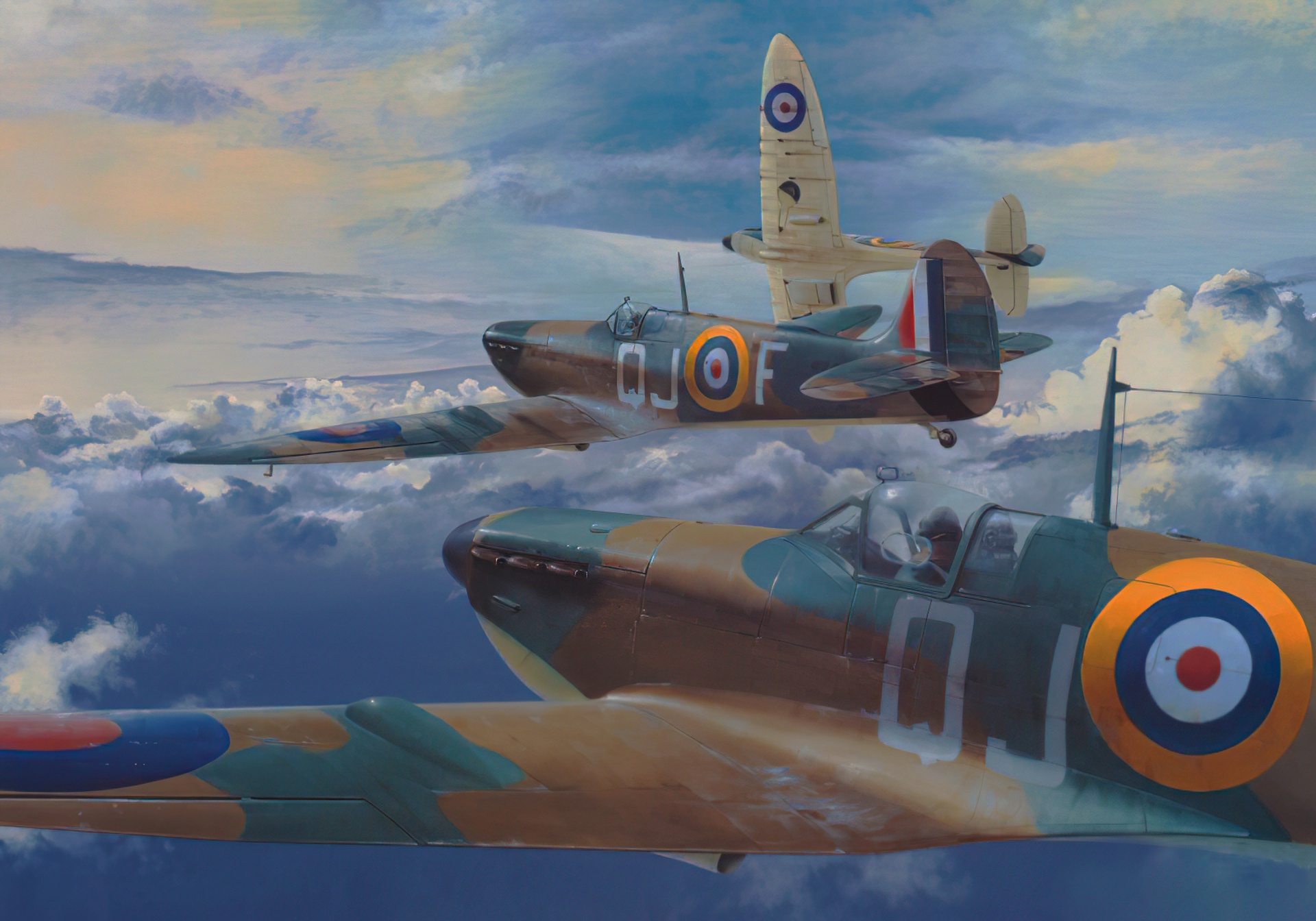 Handy-Wallpaper Flugzeug, Militär, Kampfflugzeug, Supermarine Spitfire, Militärflugzeug kostenlos herunterladen.