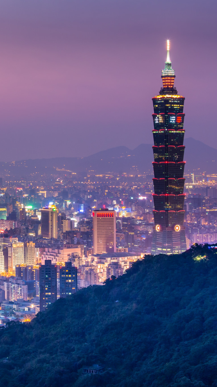 Download mobile wallpaper Cities, City, Skyscraper, Cityscape, Taipei, Man Made, Taipei 101 for free.