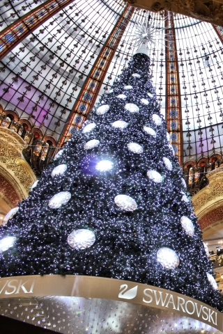 Baixar papel de parede para celular de Paris, Natal, Árvore De Natal, Feriados, Luzes De Natal gratuito.