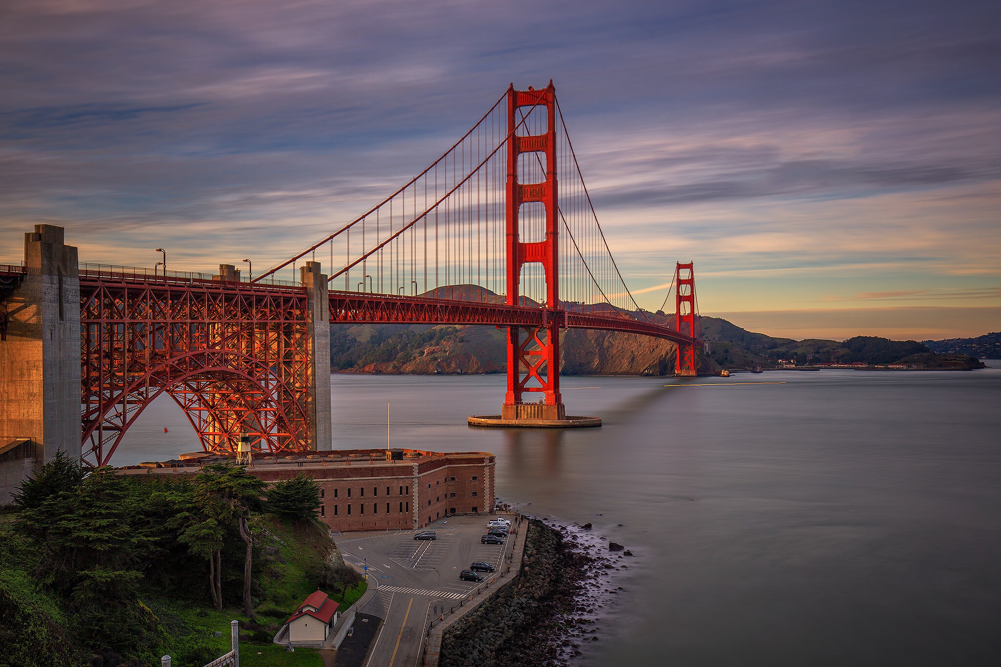 PCデスクトップに橋, ブリッジ, サンフランシスコ, ゴールデンゲート, マンメイド画像を無料でダウンロード