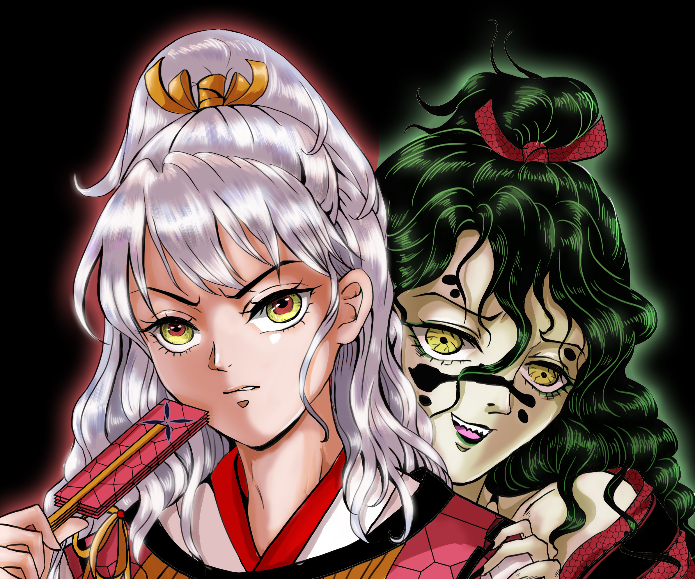 Descarga gratuita de fondo de pantalla para móvil de Animado, Demon Slayer: Kimetsu No Yaiba, Daki (Asesino De Demonios), Gyutaro (Asesino De Demonios).