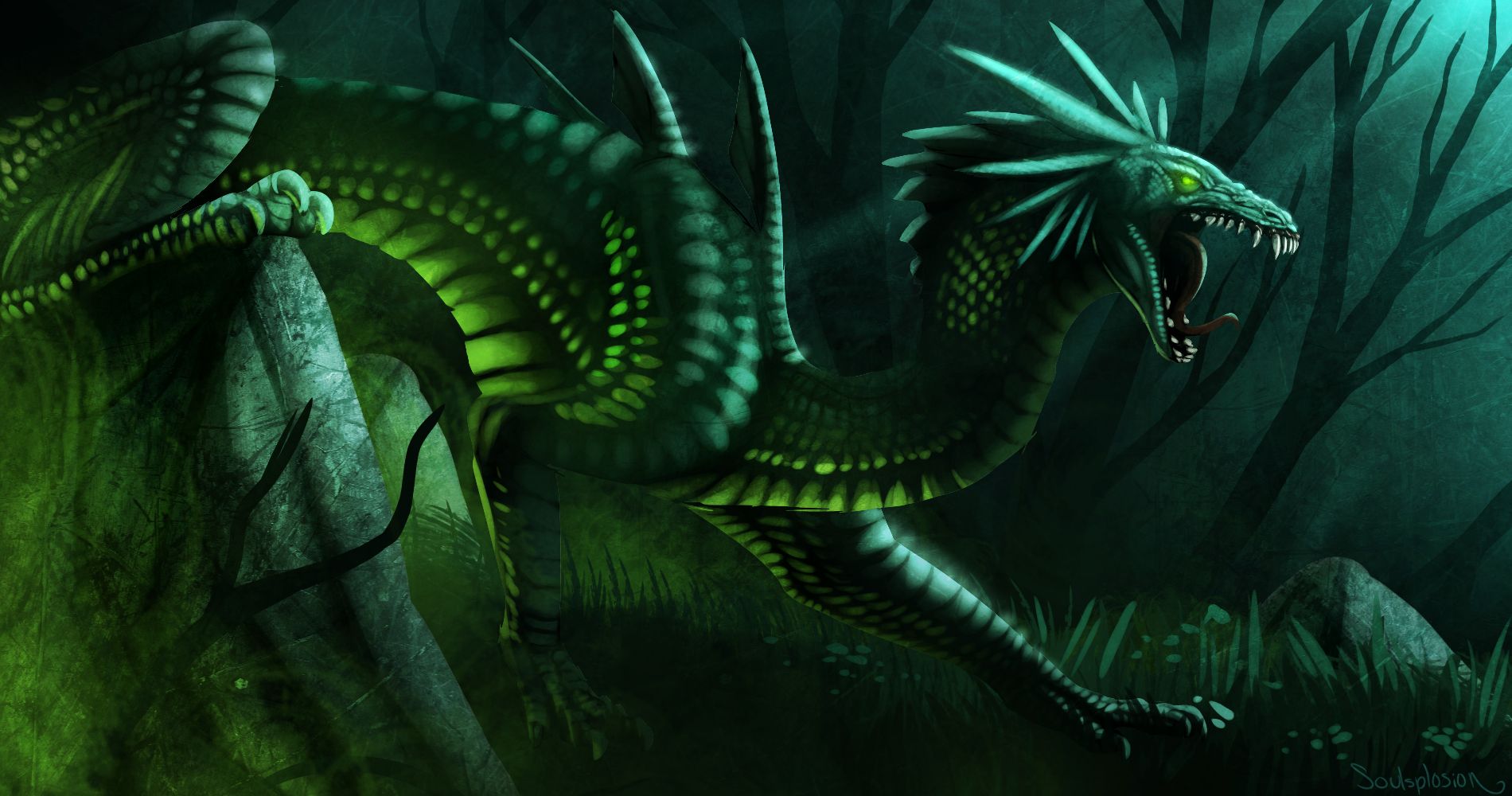 Free download wallpaper Fantasy, Dragon, Basilisk, Creature on your PC desktop