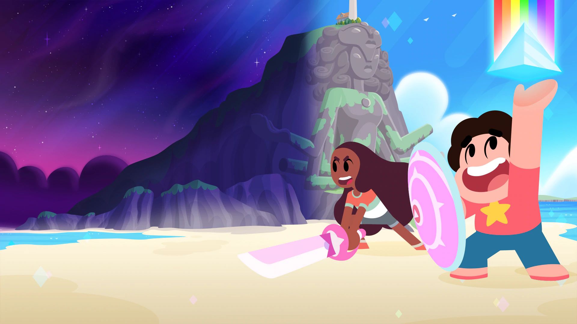 video game, steven universe: save the light, connie maheswaran, steven (steven universe)