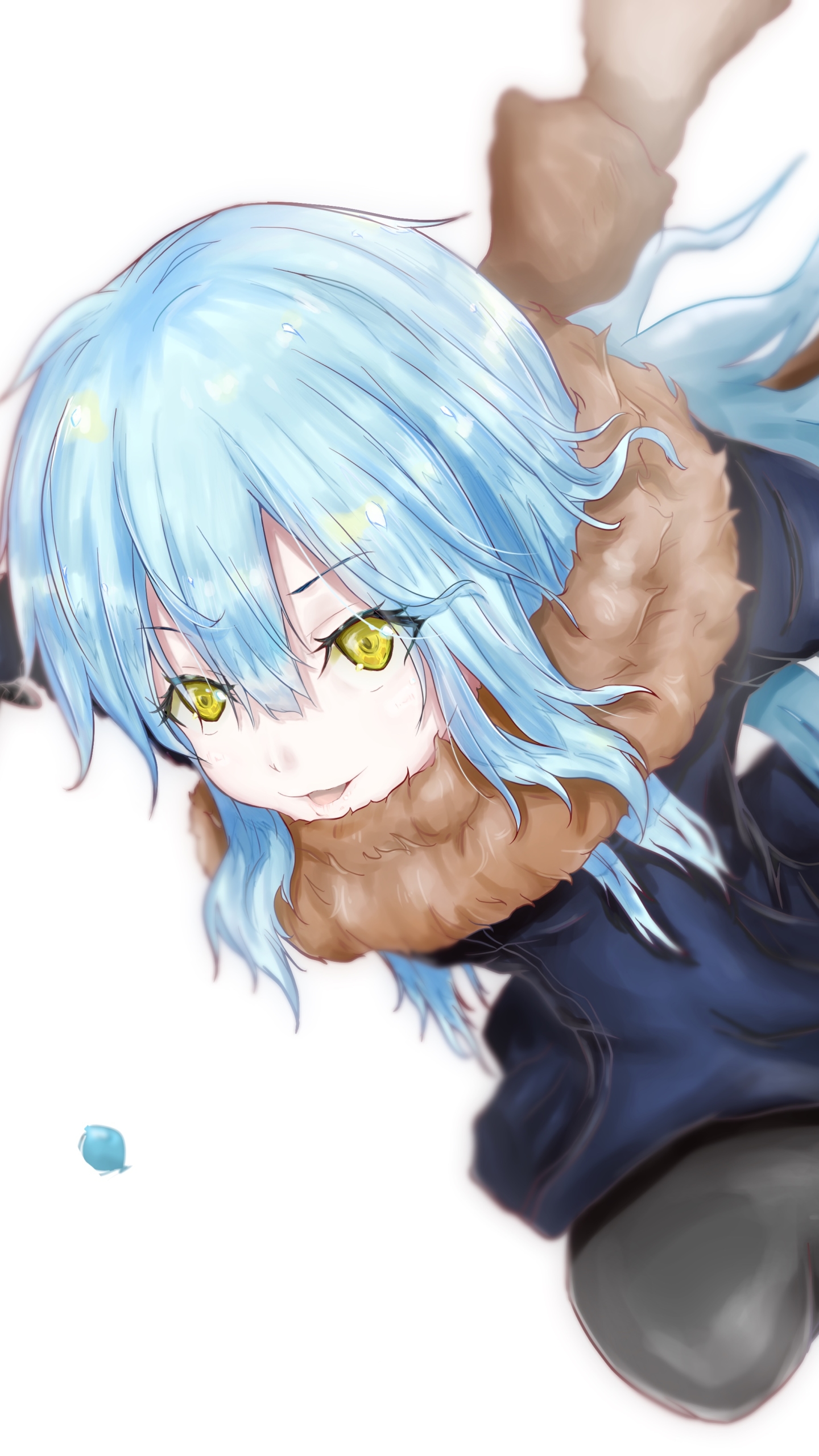 Handy-Wallpaper Gelbe Augen, Schal, Blaue Augen, Animes, Rimuru Sturm, That Time I Got Reincarnated As A Slime kostenlos herunterladen.