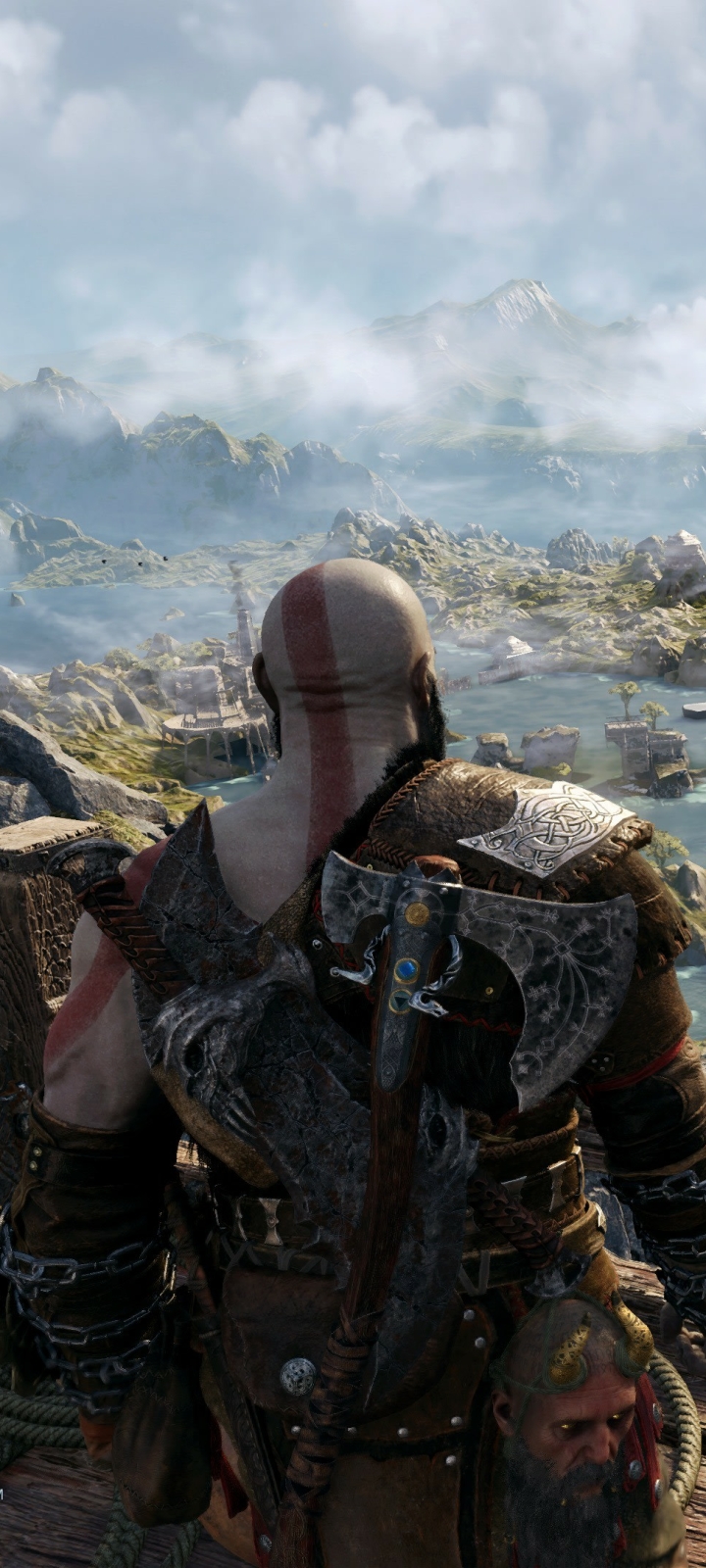 Handy-Wallpaper Computerspiele, Kratos (Gott Des Krieges), God Of War: Ragnarök kostenlos herunterladen.