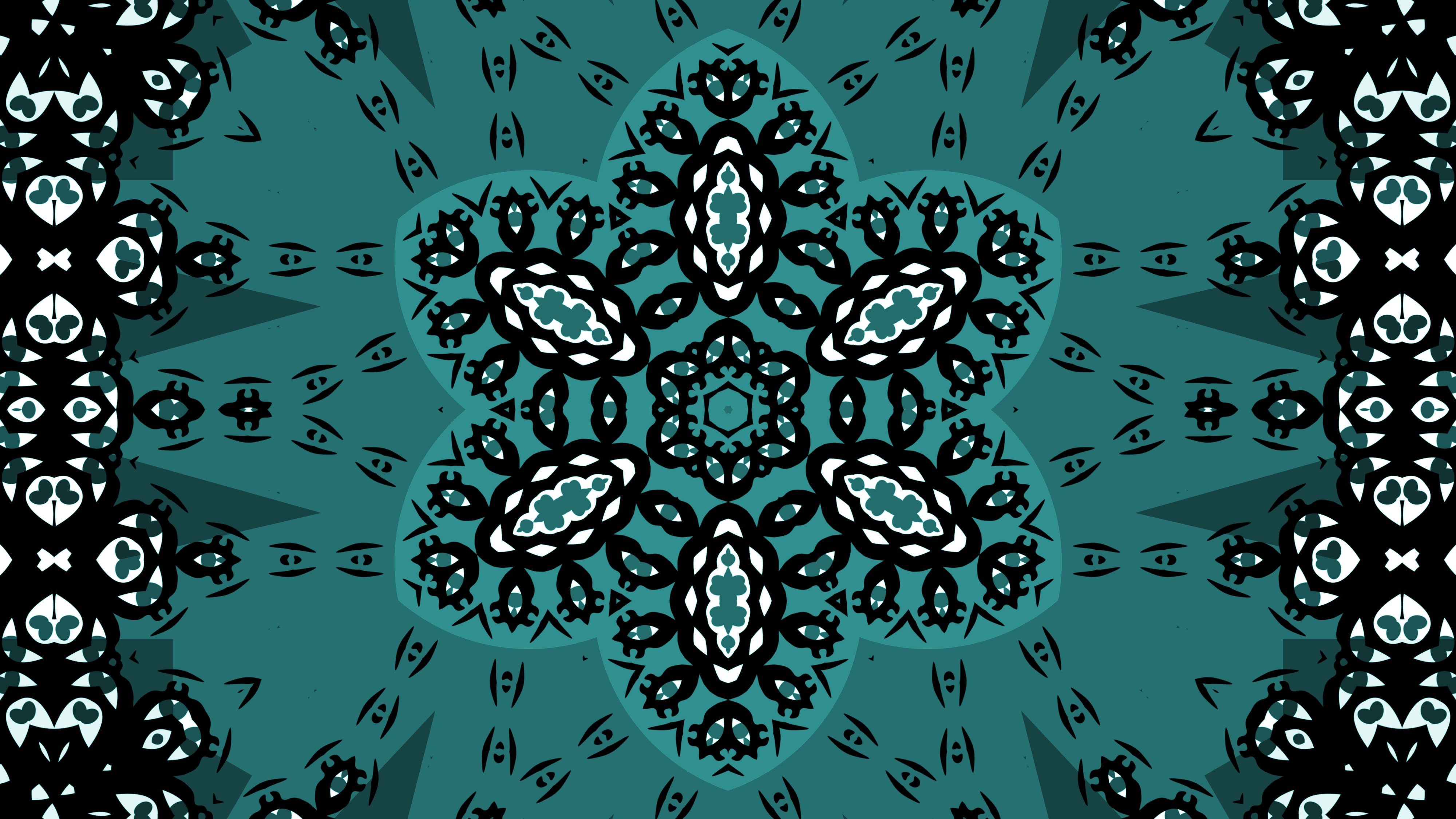 Download mobile wallpaper Abstract, Pattern, Leaf, Kaleidoscope for free.