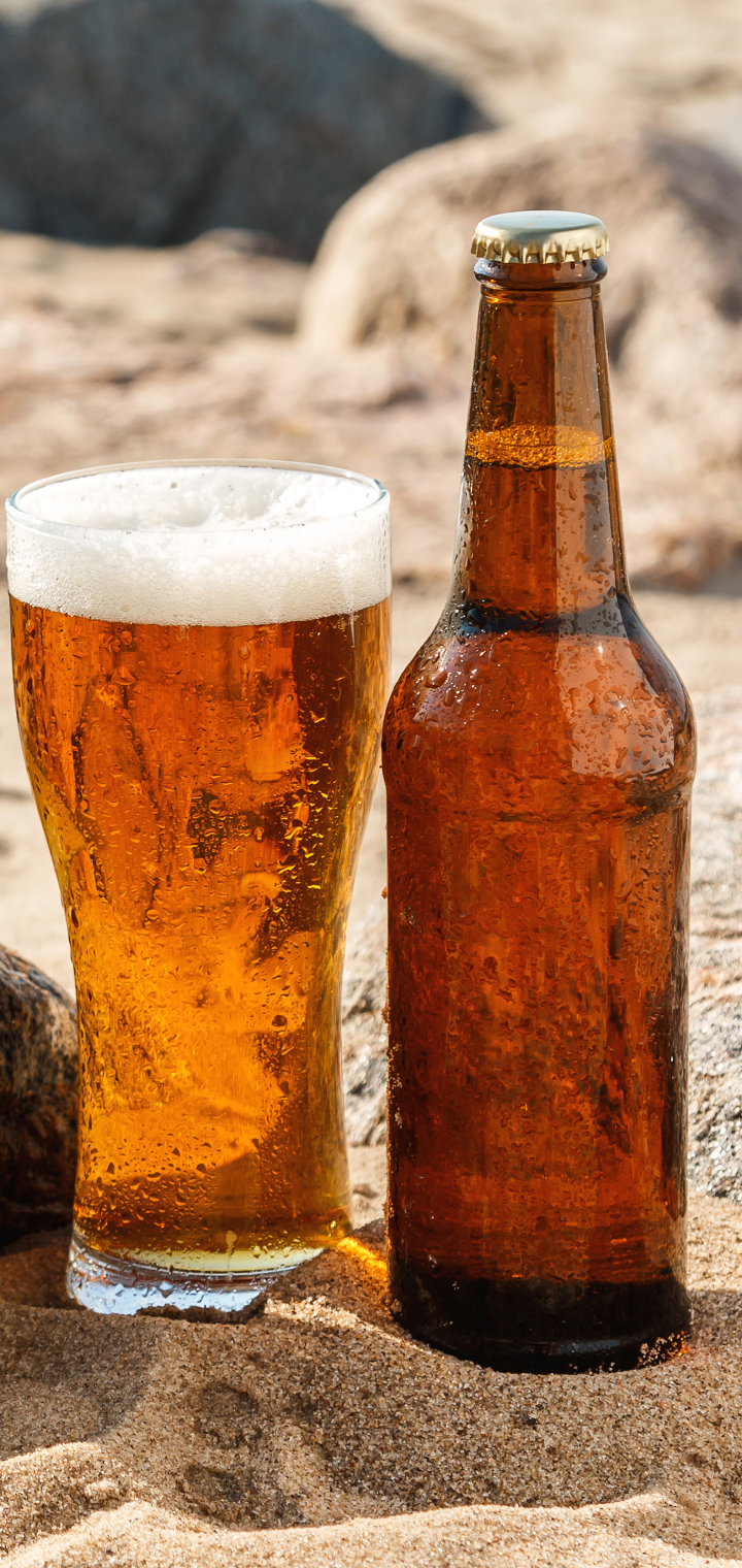 Download mobile wallpaper Food, Beer, Glass, Bottle for free.