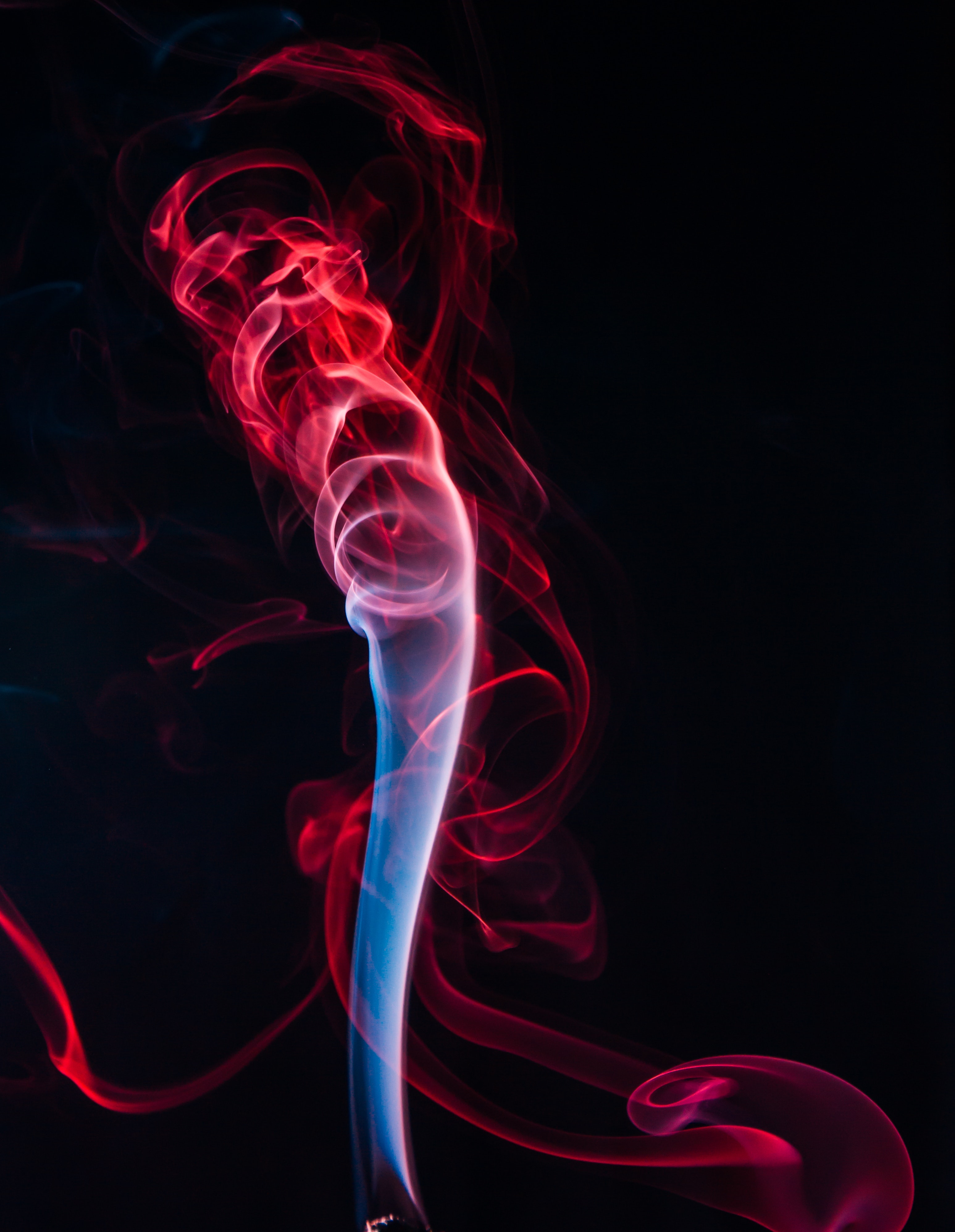 coloured smoke, black, colored smoke, clots, abstract, red, shroud
