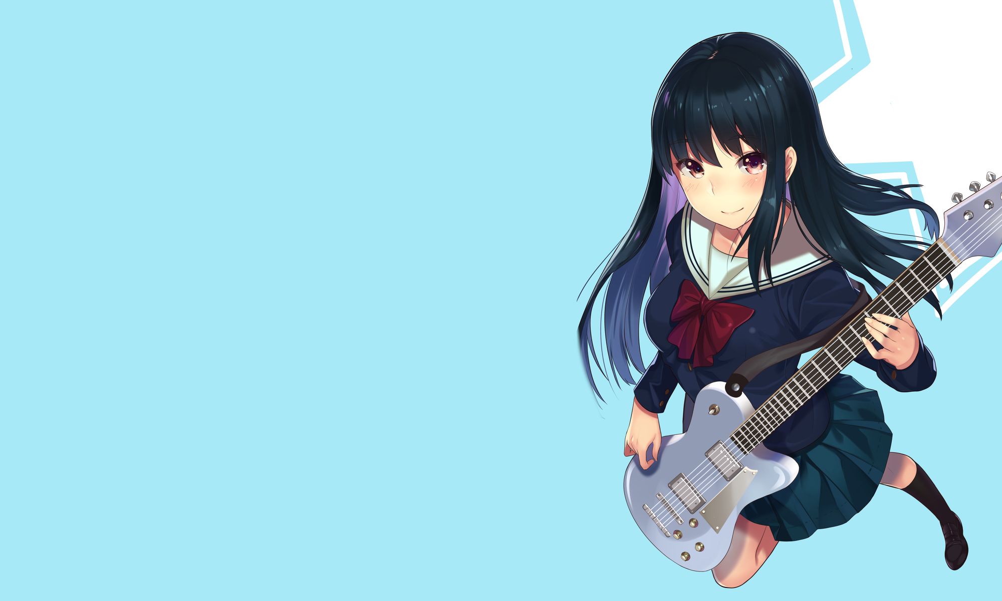 Laden Sie das Musik, Gitarre, Animes-Bild kostenlos auf Ihren PC-Desktop herunter