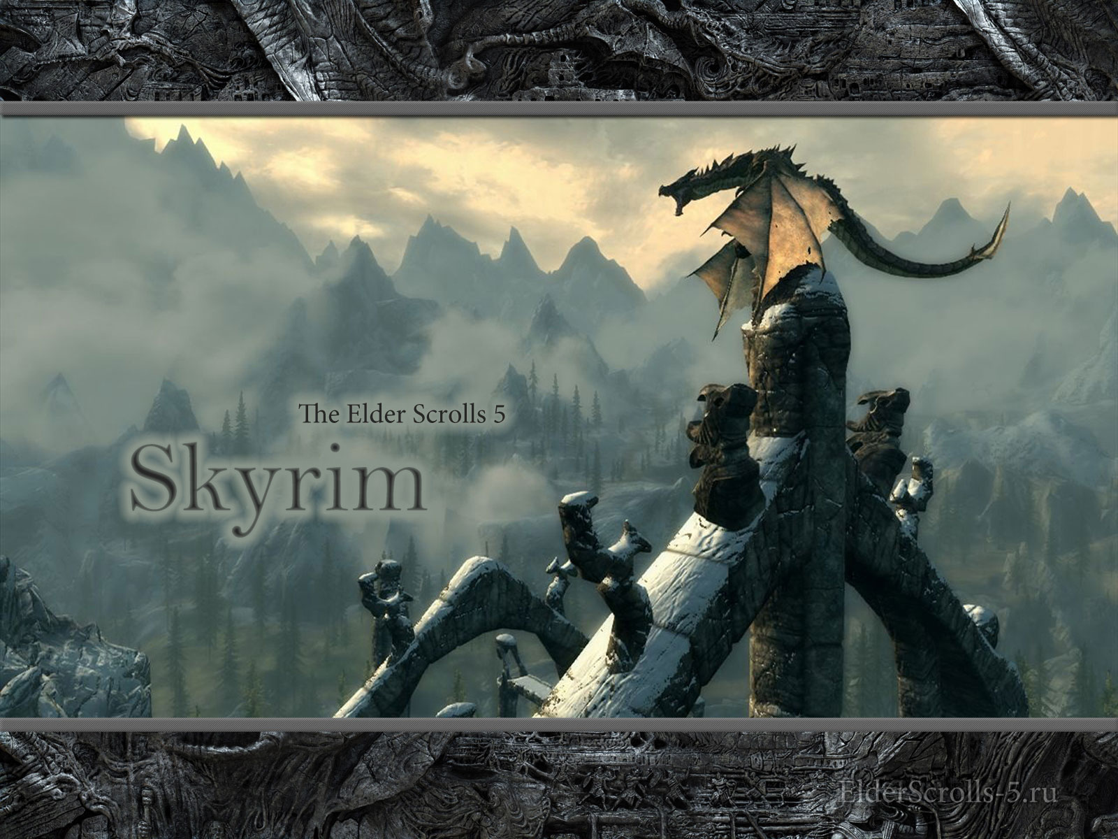 Baixar papel de parede para celular de Dragão, Videogame, The Elder Scrolls V: Skyrim, Os Pergaminhos Anciões gratuito.