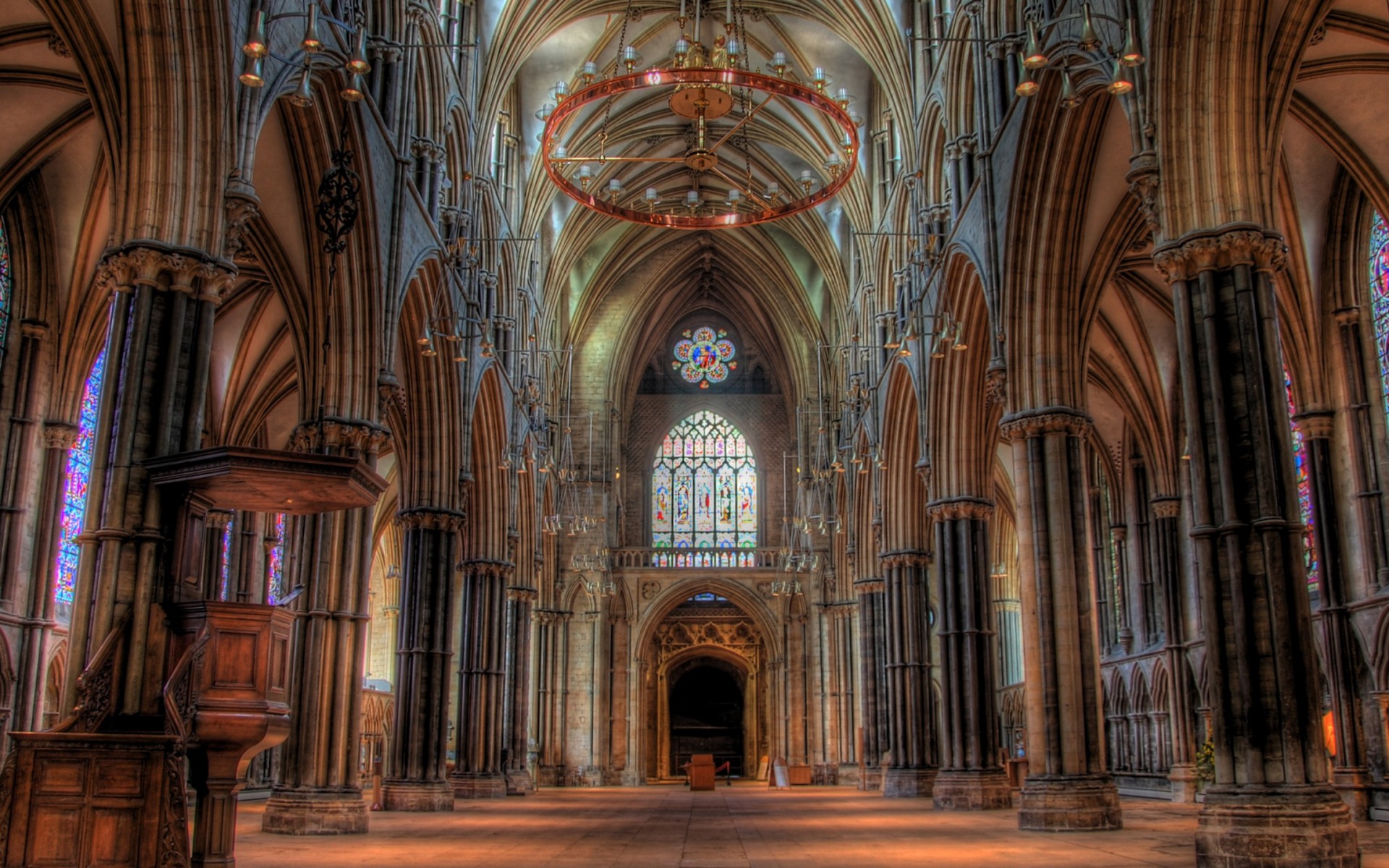 Download mobile wallpaper Hdr, Cathedral, United Kingdom, Religious, Lincoln Cathedral, Cathedrals for free.