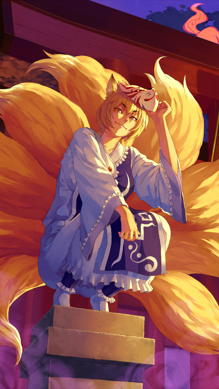 Download mobile wallpaper Anime, Touhou, Ran Yakumo for free.